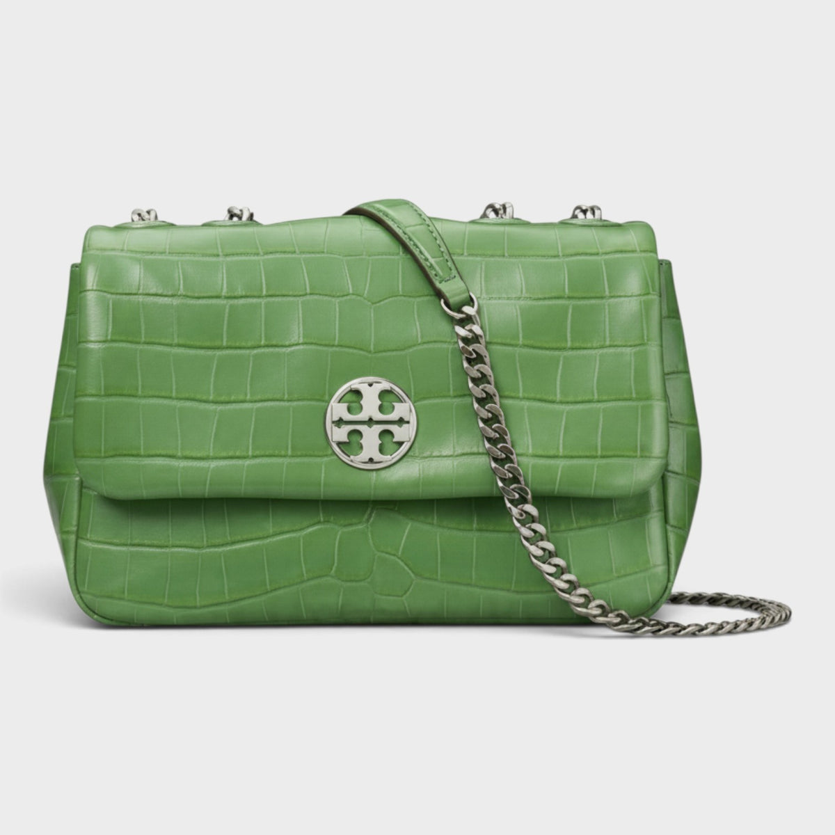 Willa Embossed Small Shoulder Bag Green