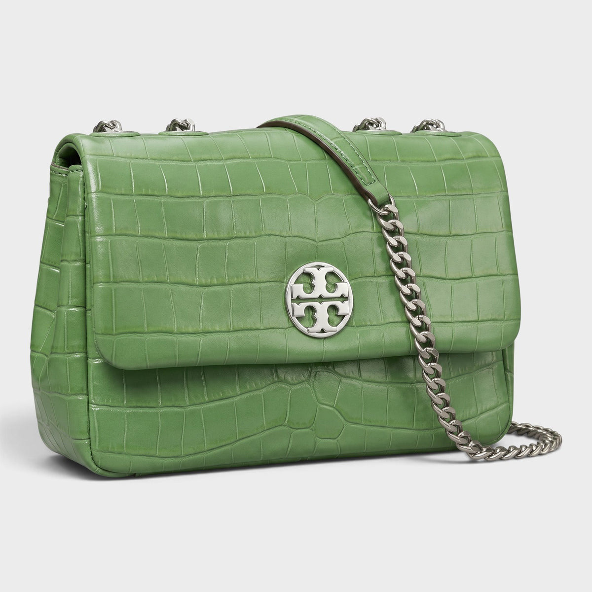 Willa Embossed Small Shoulder Bag Green