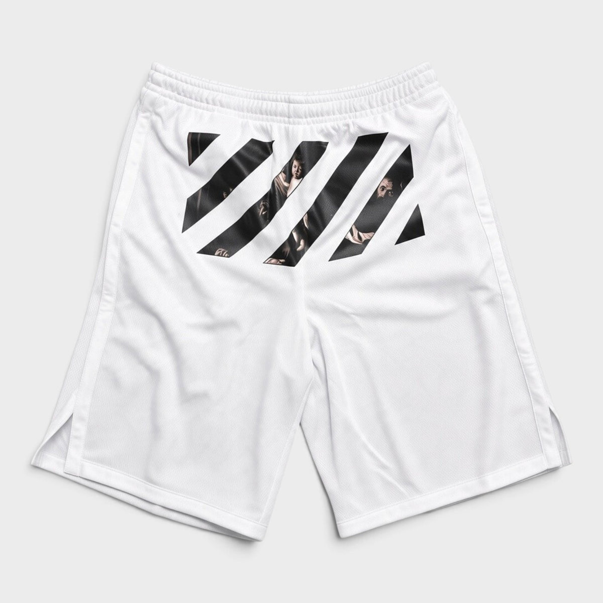 Caravaggio Mesh Shorts White Black