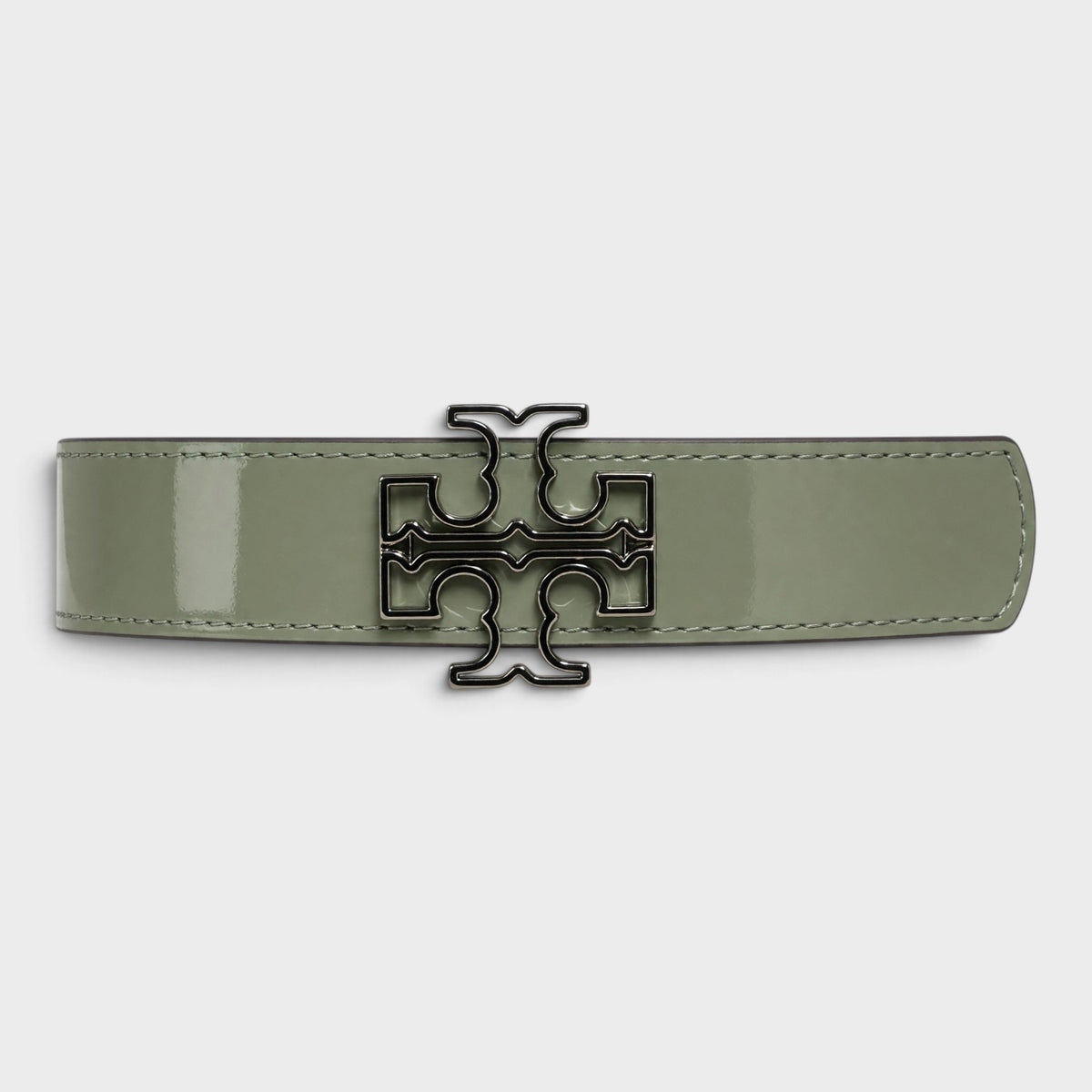 1" Patent Logo Belt Light Jade Green