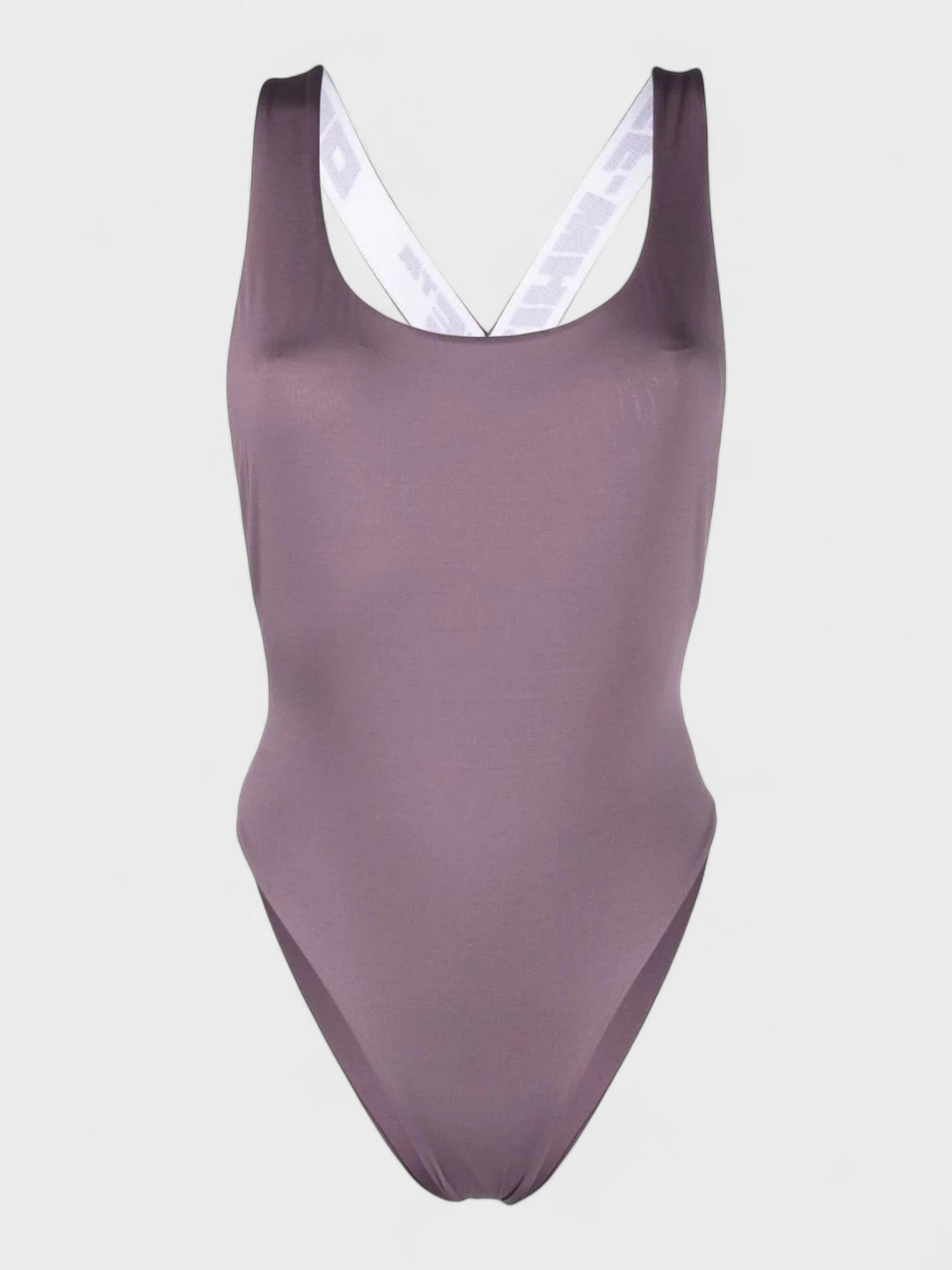 Off-White Logo Band Swimsuit Violet