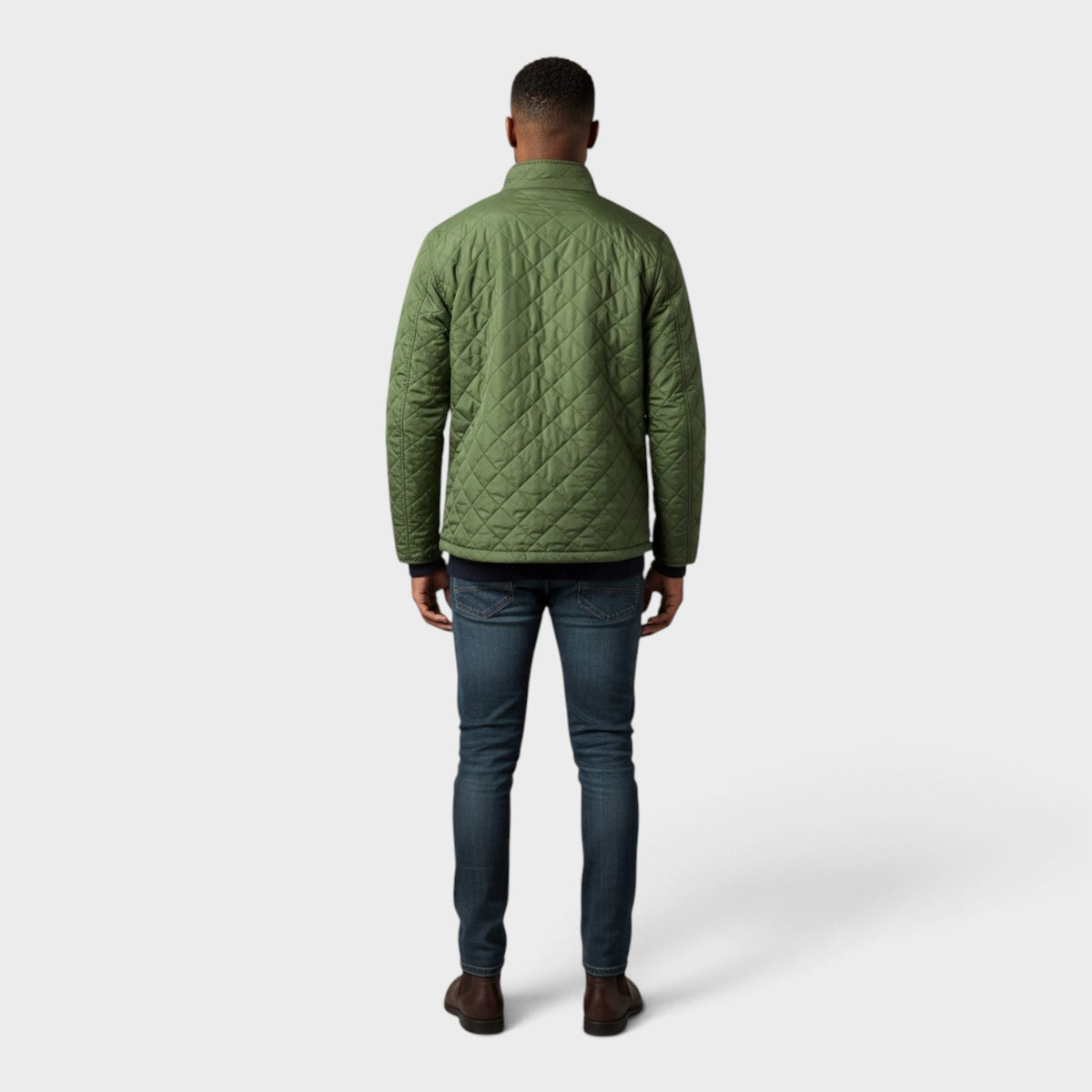 Logo Quilted Jacket Country Green