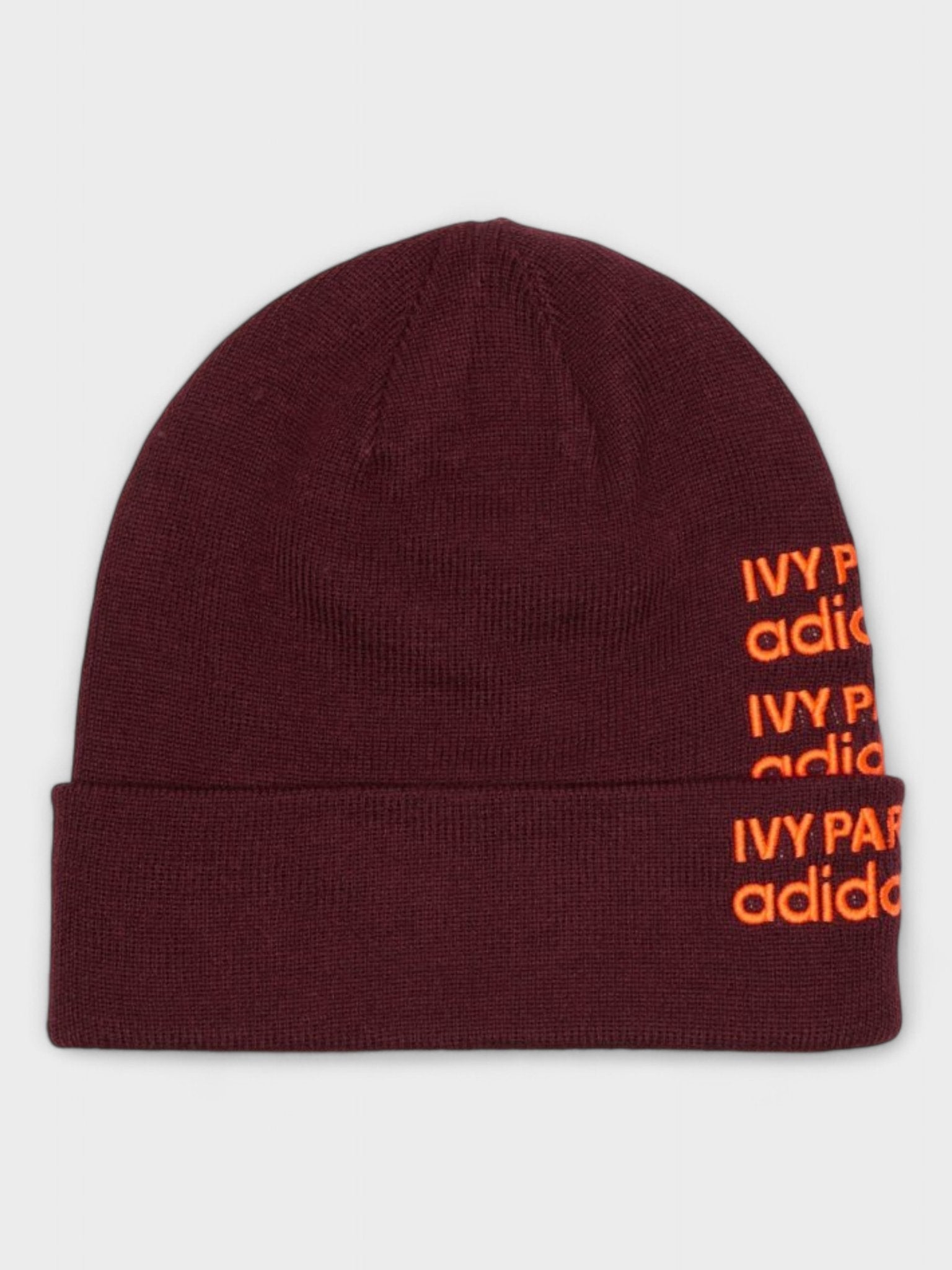 Adidas Ivy Park Logo Beanie Maroon/Solar Orange - Supplied FashionAdidas