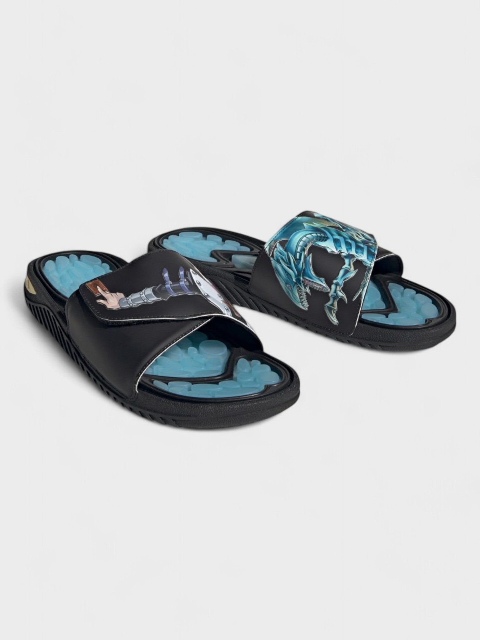 Adidas Reptossage Hook - And - Loop Slides Yu - Gi - Oh! Blue Eyes White Dragon - Supplied FashionAdidas