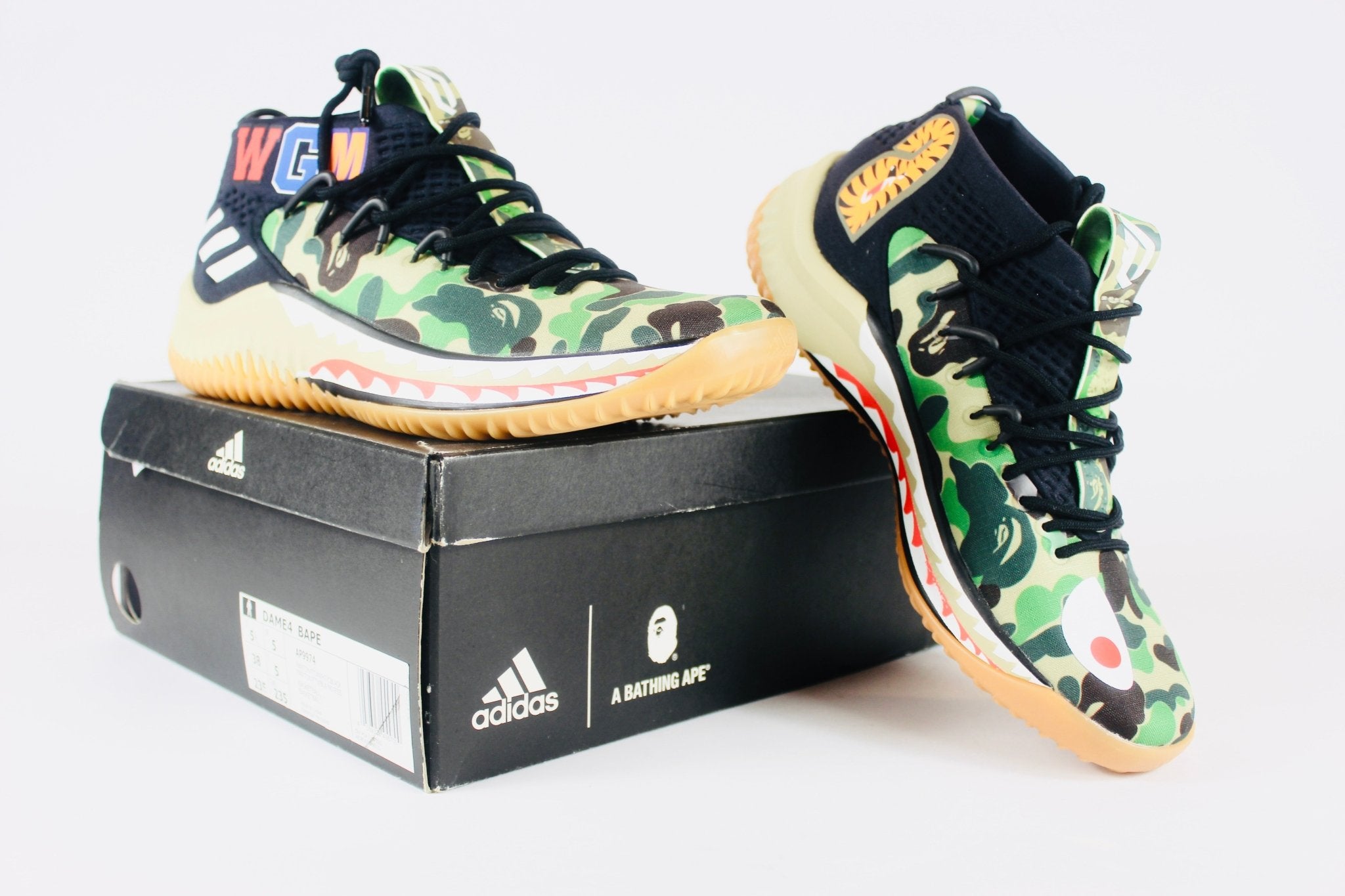 Adidas x Bape Dame 4 Green Camo UK5 - Supplied LuxuryAdidas