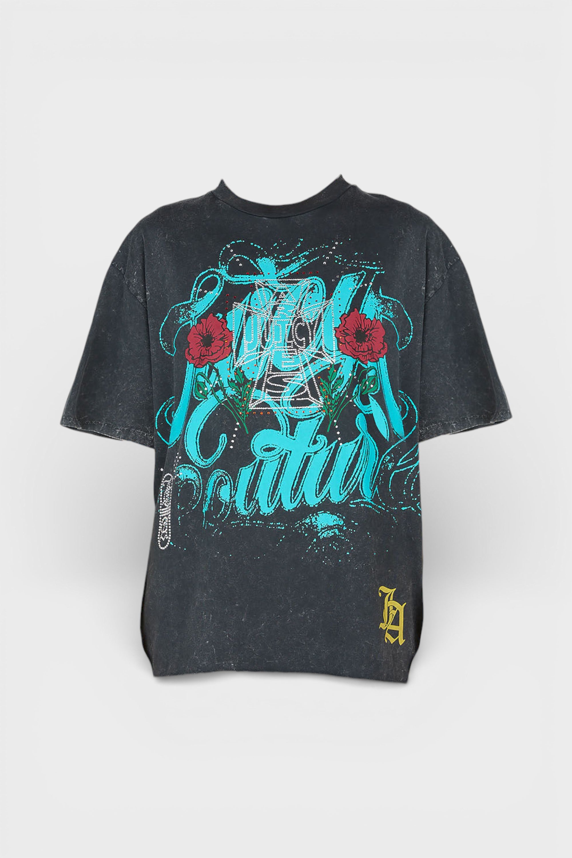 Aries x Juicy Couture Juicy Loaded T-Shirt Stonewash Black