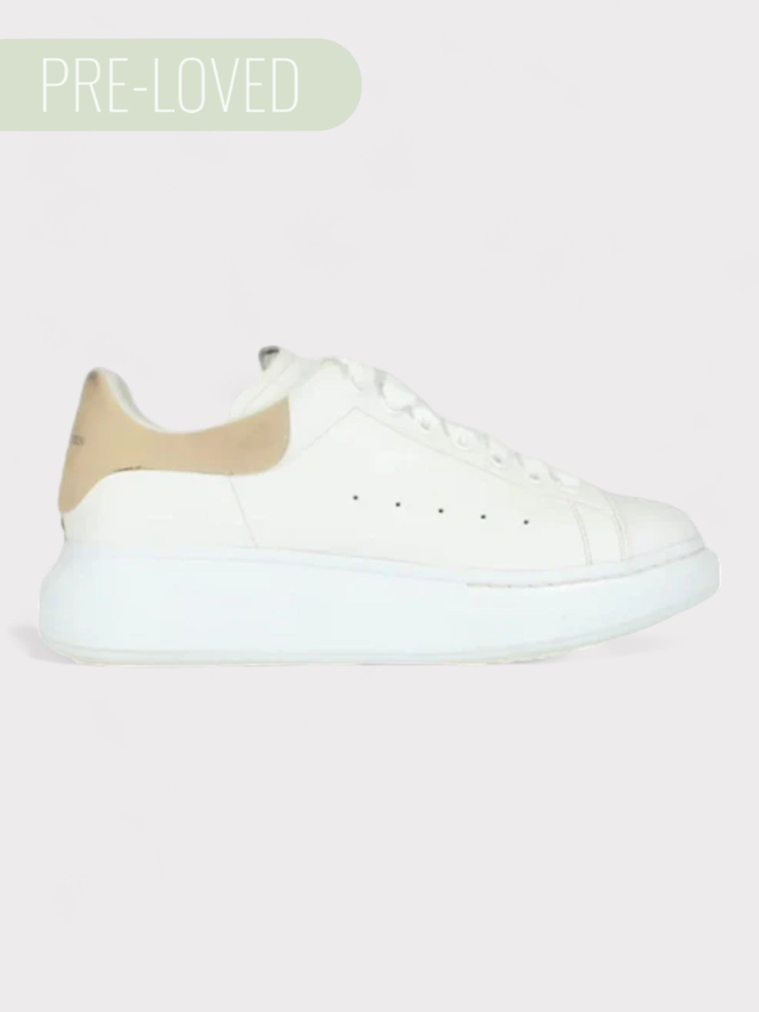 Alexander McQueen Oversized Sneaker White / Brown UK6 - Supplied LuxuryAlexander McQueen