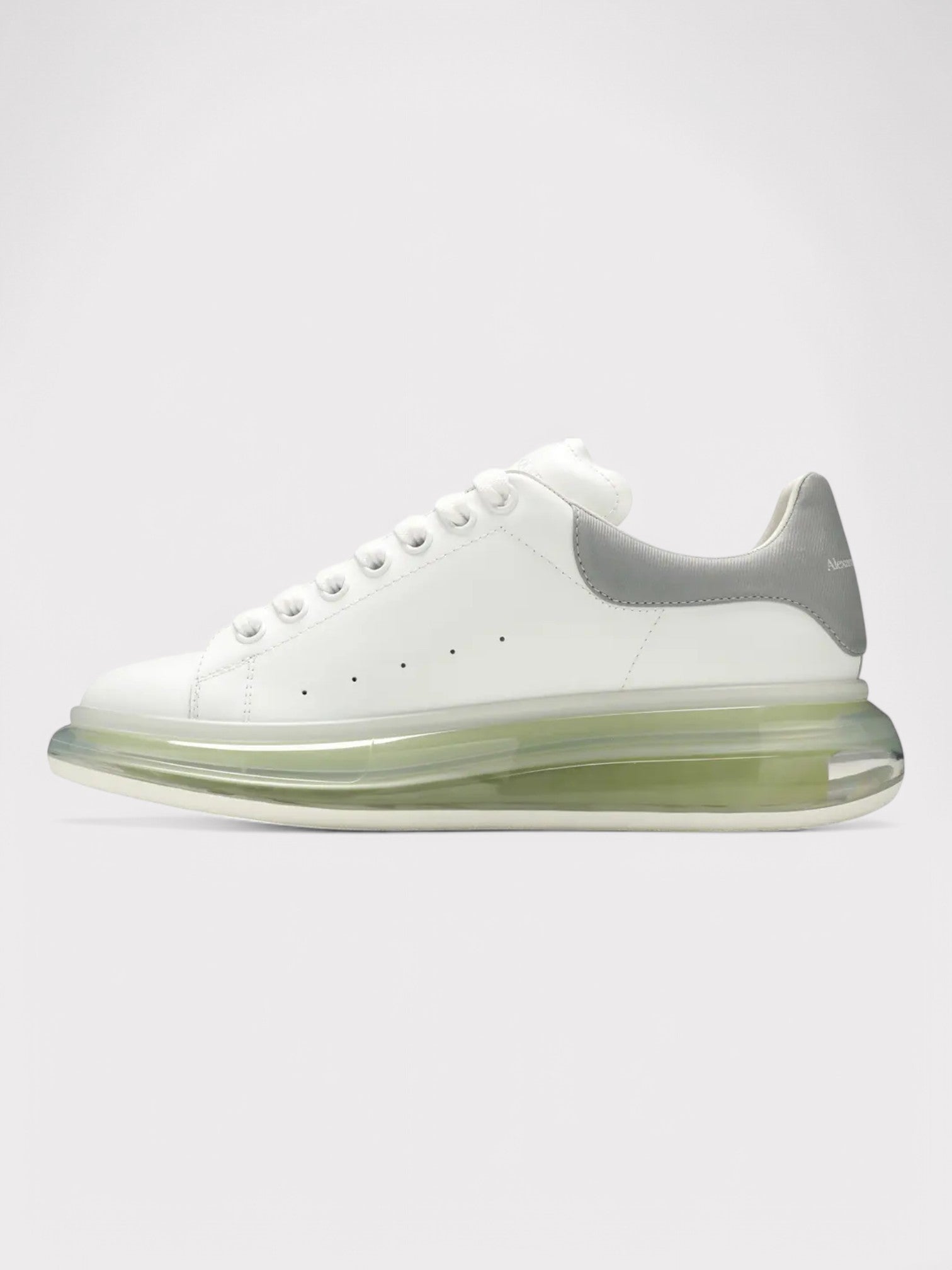 Alexander McQueen Oversized Sneaker White Gunmetal - Supplied FashionAlexander McQueen