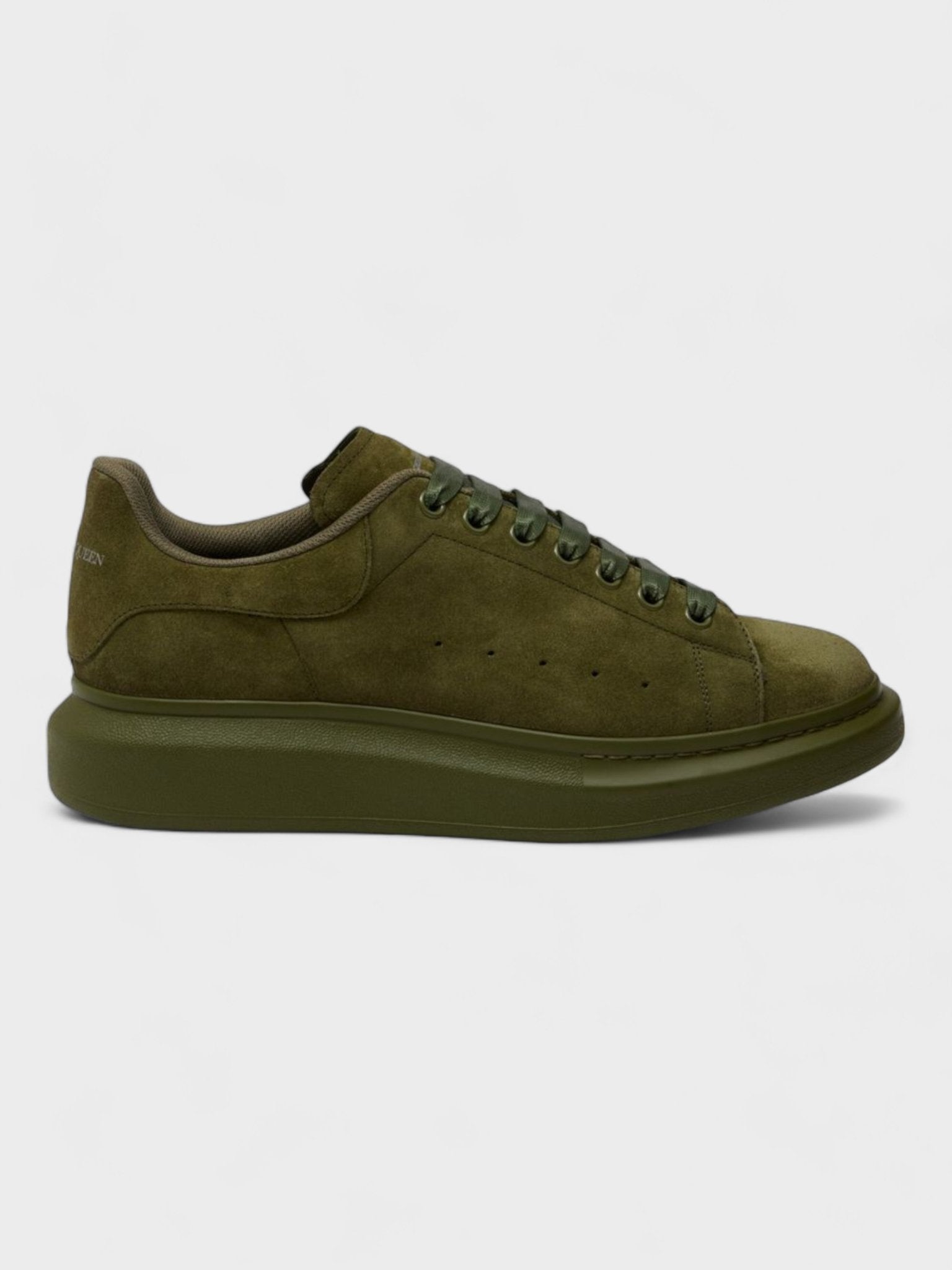 ALEXANDER MCQUEEN Suede Oversized Sneakers Khaki - Supplied FashionAlexander McQueen