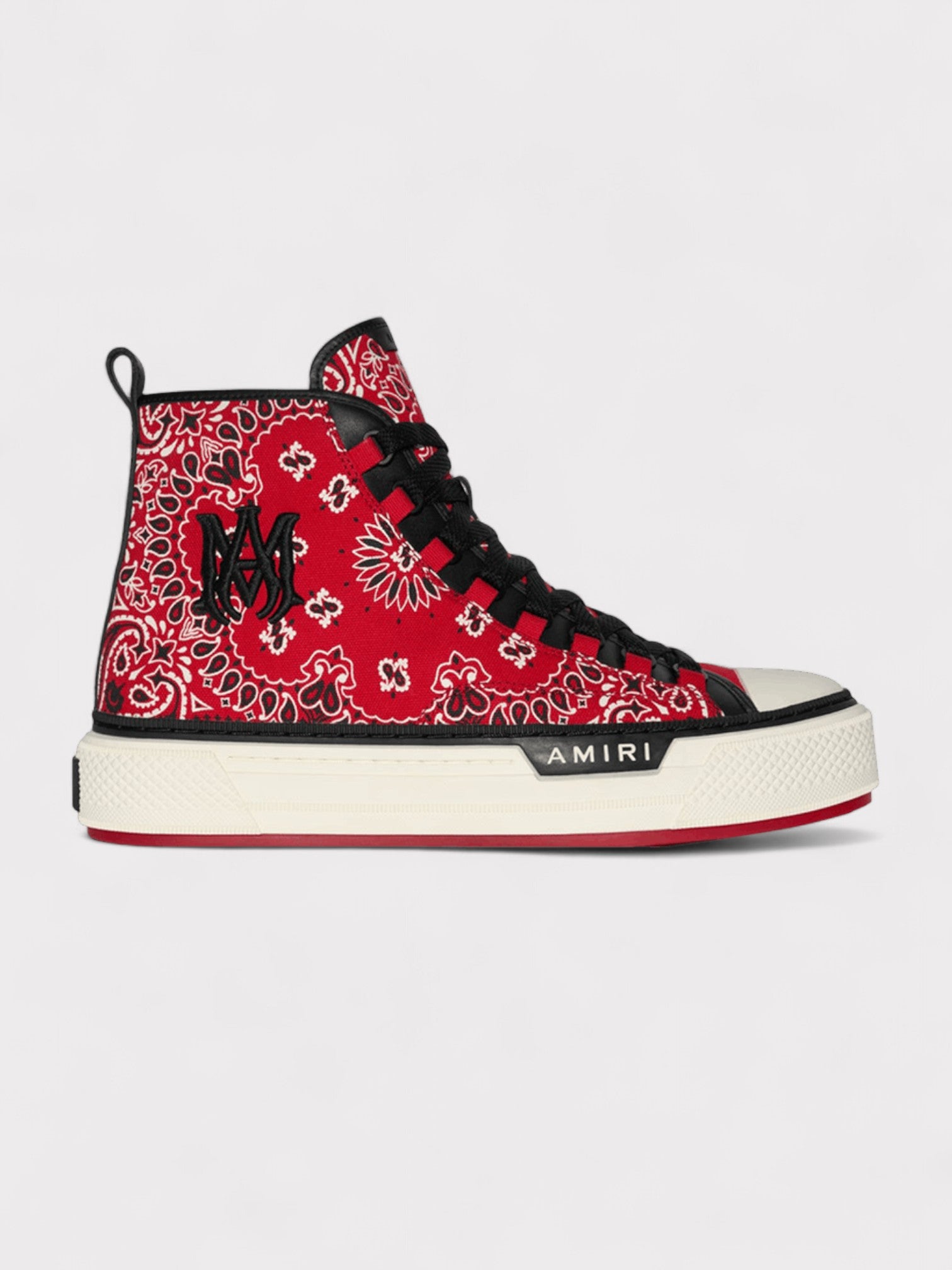 Amiri Bandana MA Logo Court Hi Red - Supplied FashionAmiri