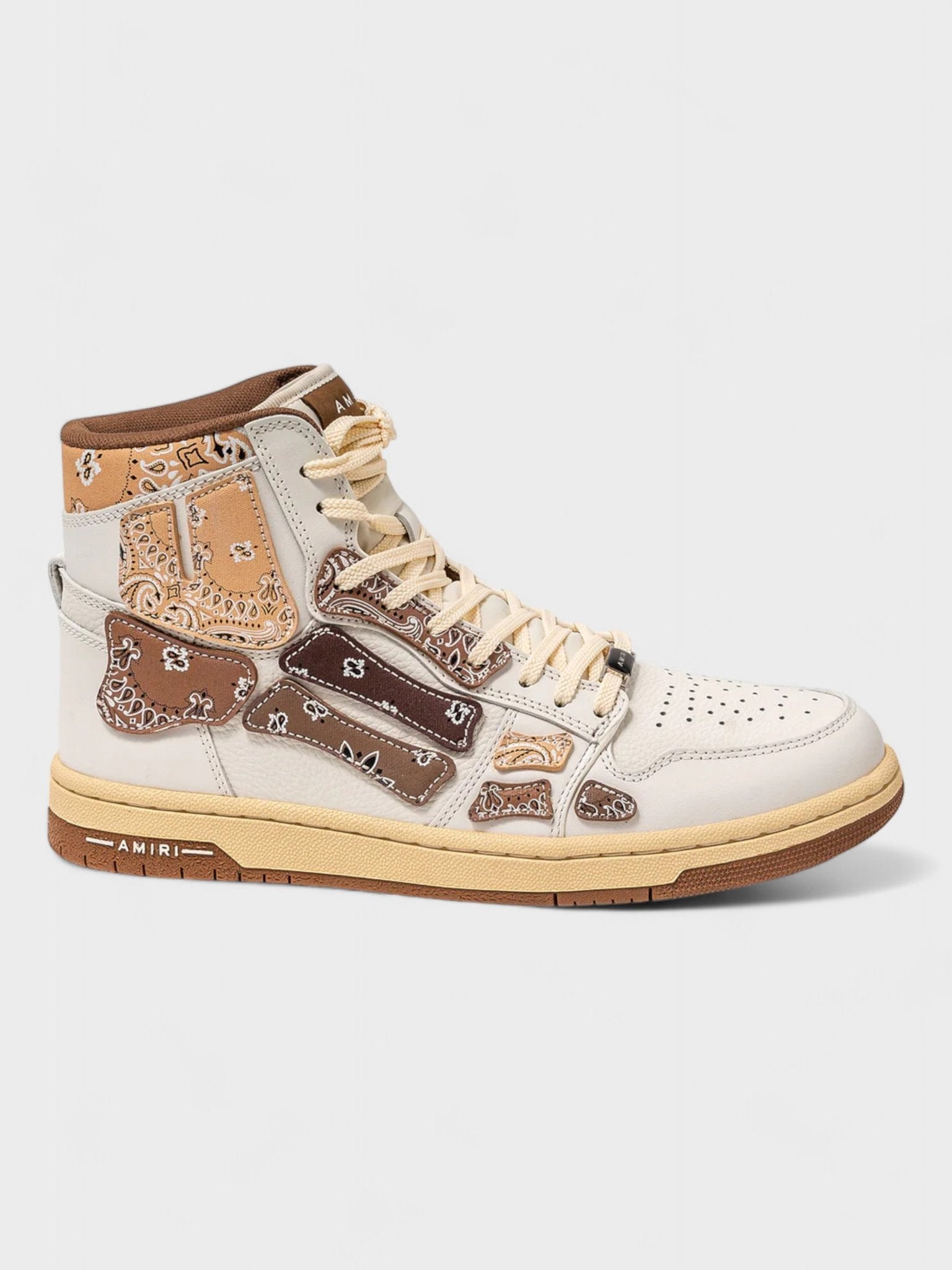 AMIRI Bandana Skel Top Hi White/Brown - Supplied FashionAmiri