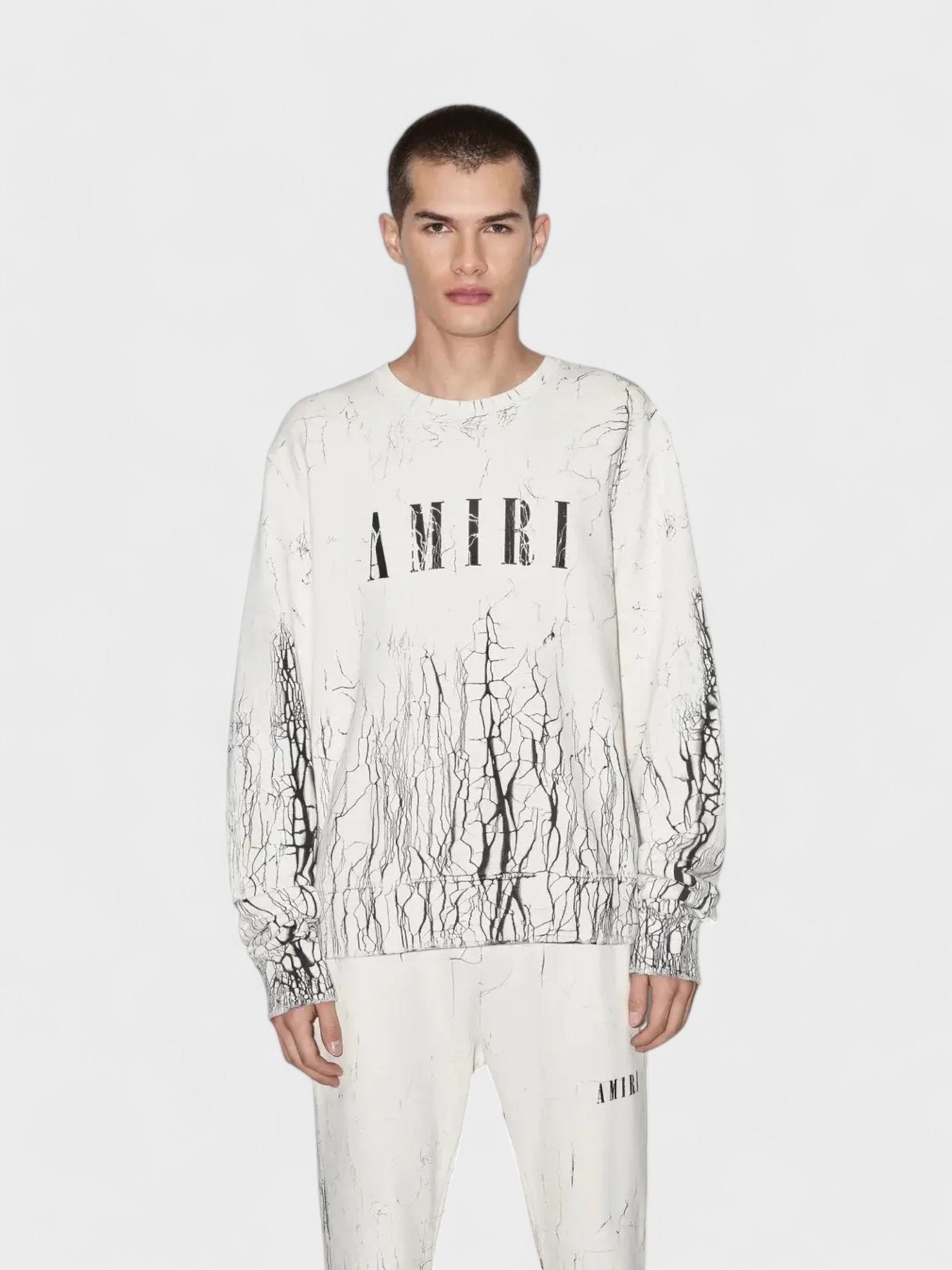 Amiri Cracked Dye Core Logo Sweater - Supplied FashionAmiri