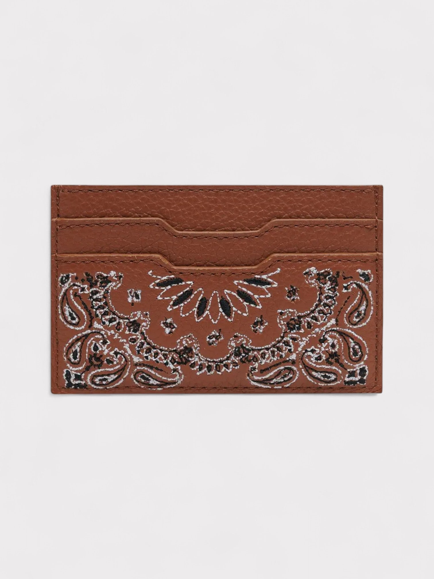 Amiri Leather Bandana Cardholder Brown - Supplied FashionAmiri