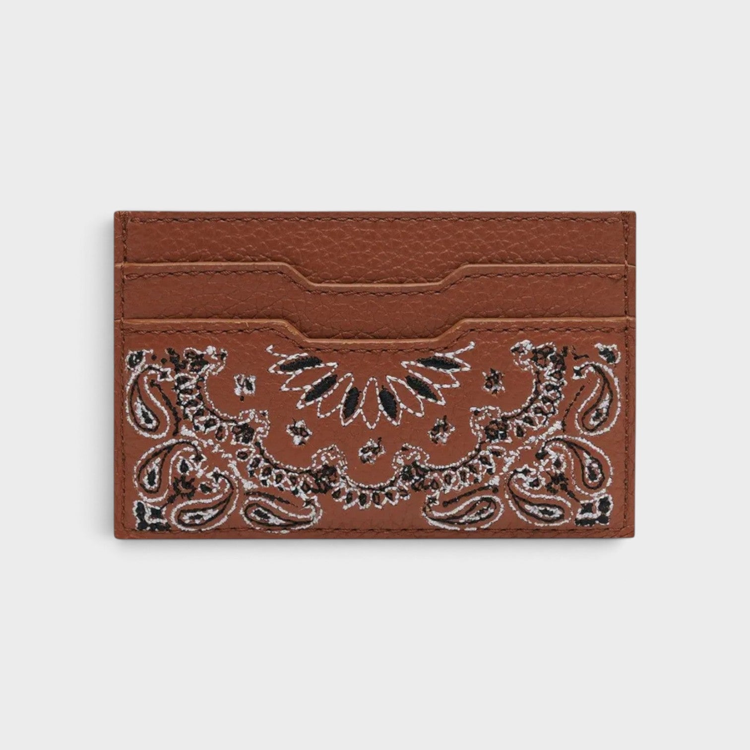 Leather Bandana Cardholder Brown