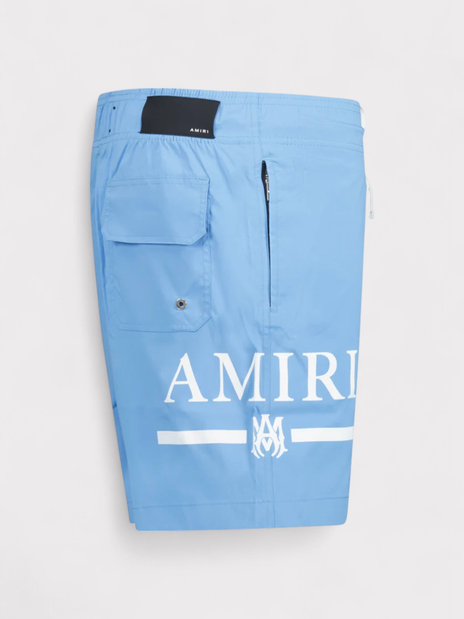 Amiri MA Bar Logo Swim Trunks Carolina Blue - Supplied FashionAmiri