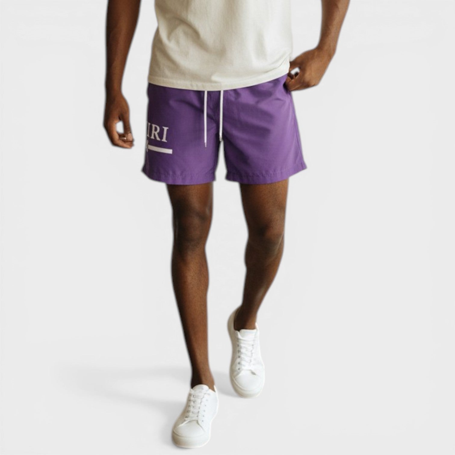 MA Bar Logo Swim Trunks Purple