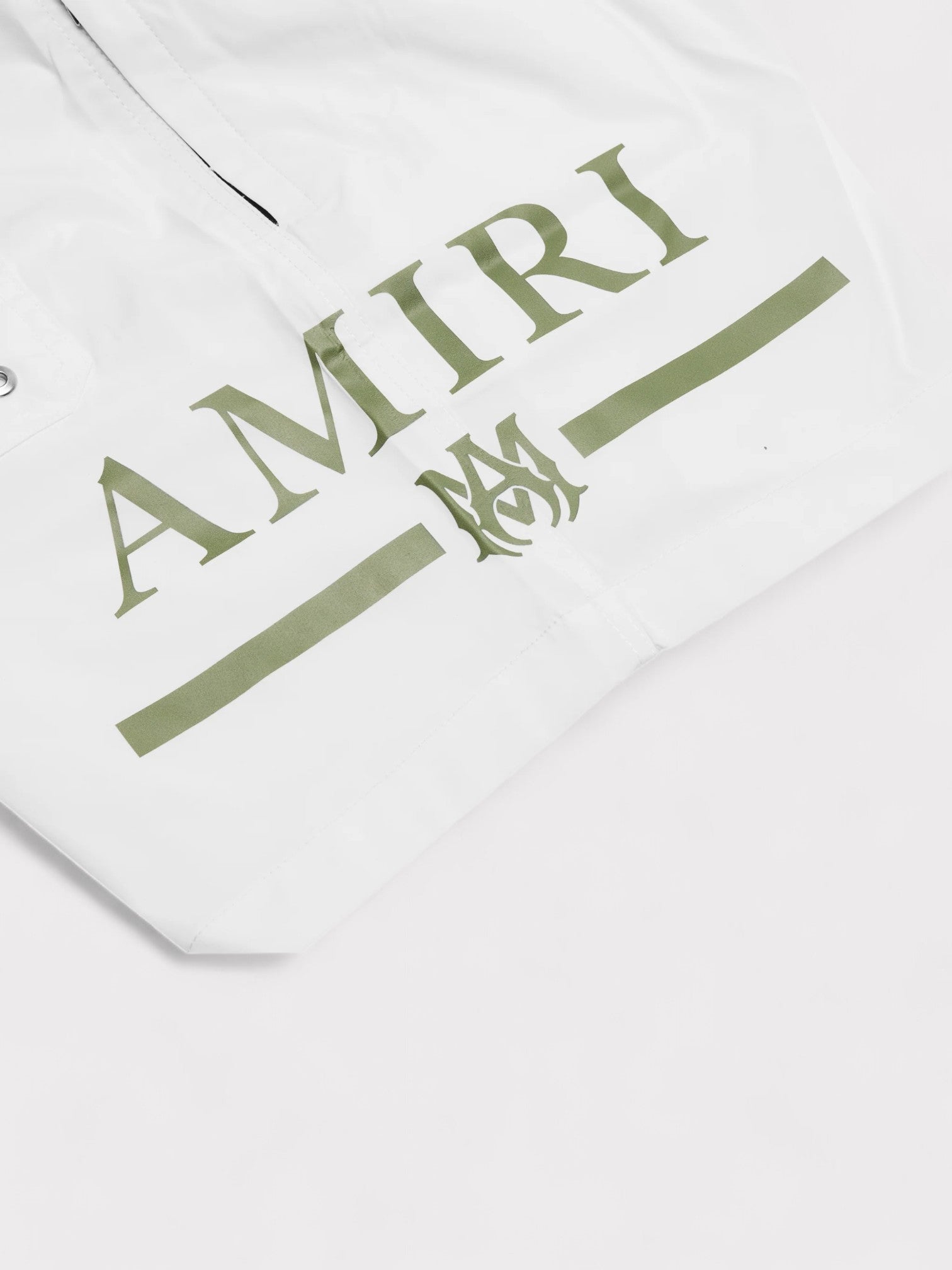 Amiri MA Bar Logo Swimshorts White / Khaki - Supplied FashionAmiri