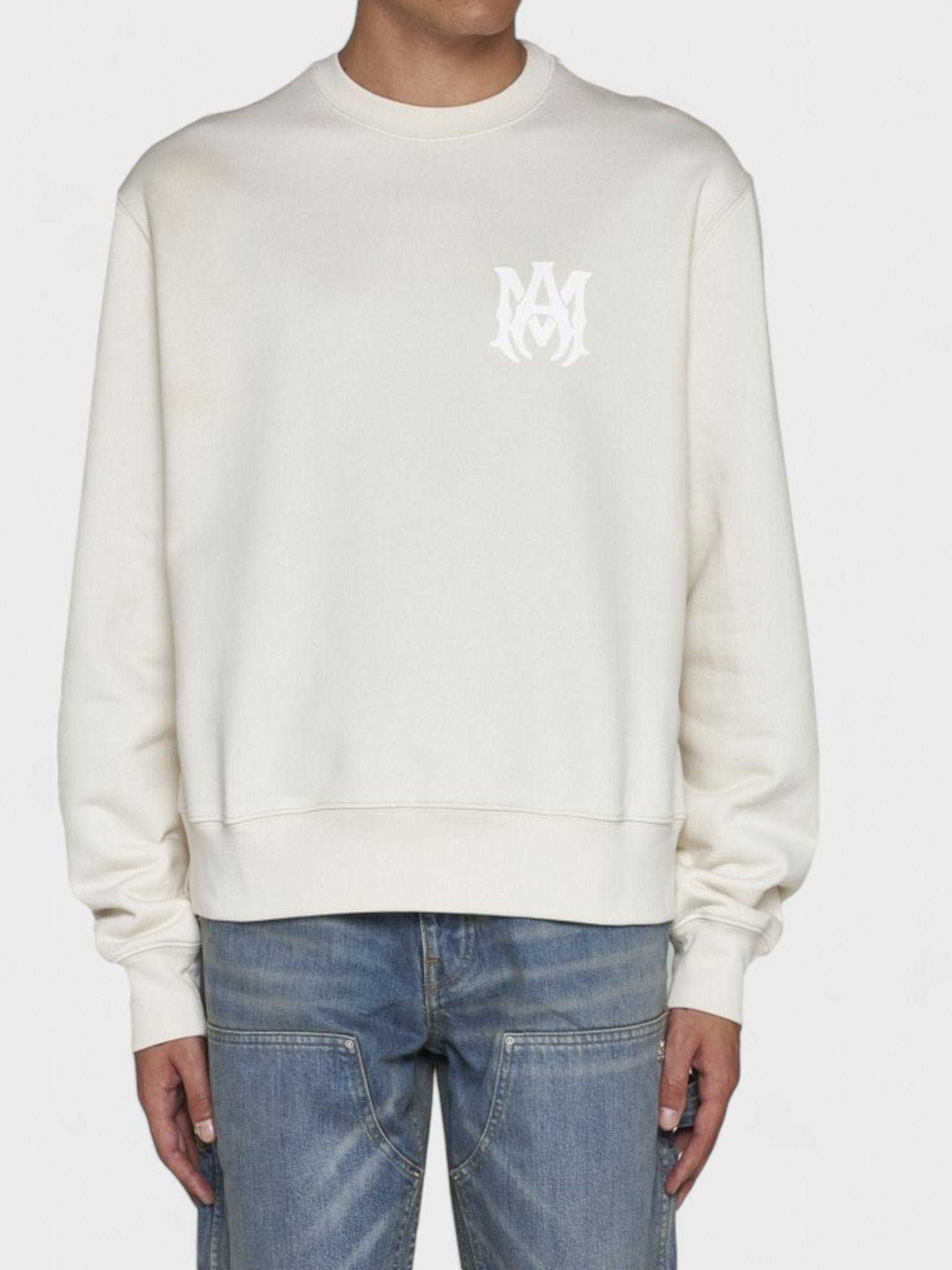 Amiri MA Core Logo Alabaster Crewneck - Supplied FashionAmiri