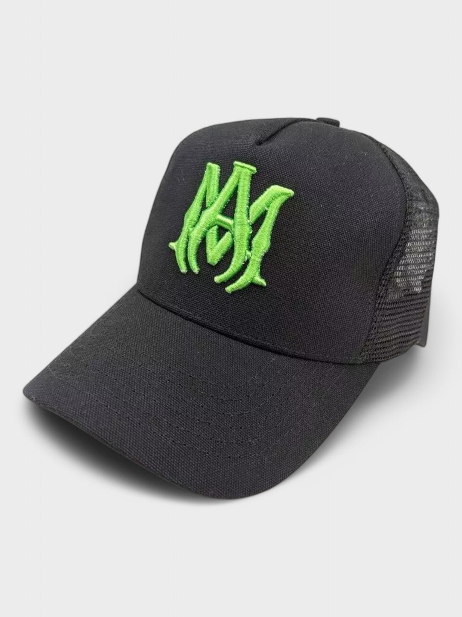 Amiri MA Logo Trucker Hat Black - Supplied FashionAmiri