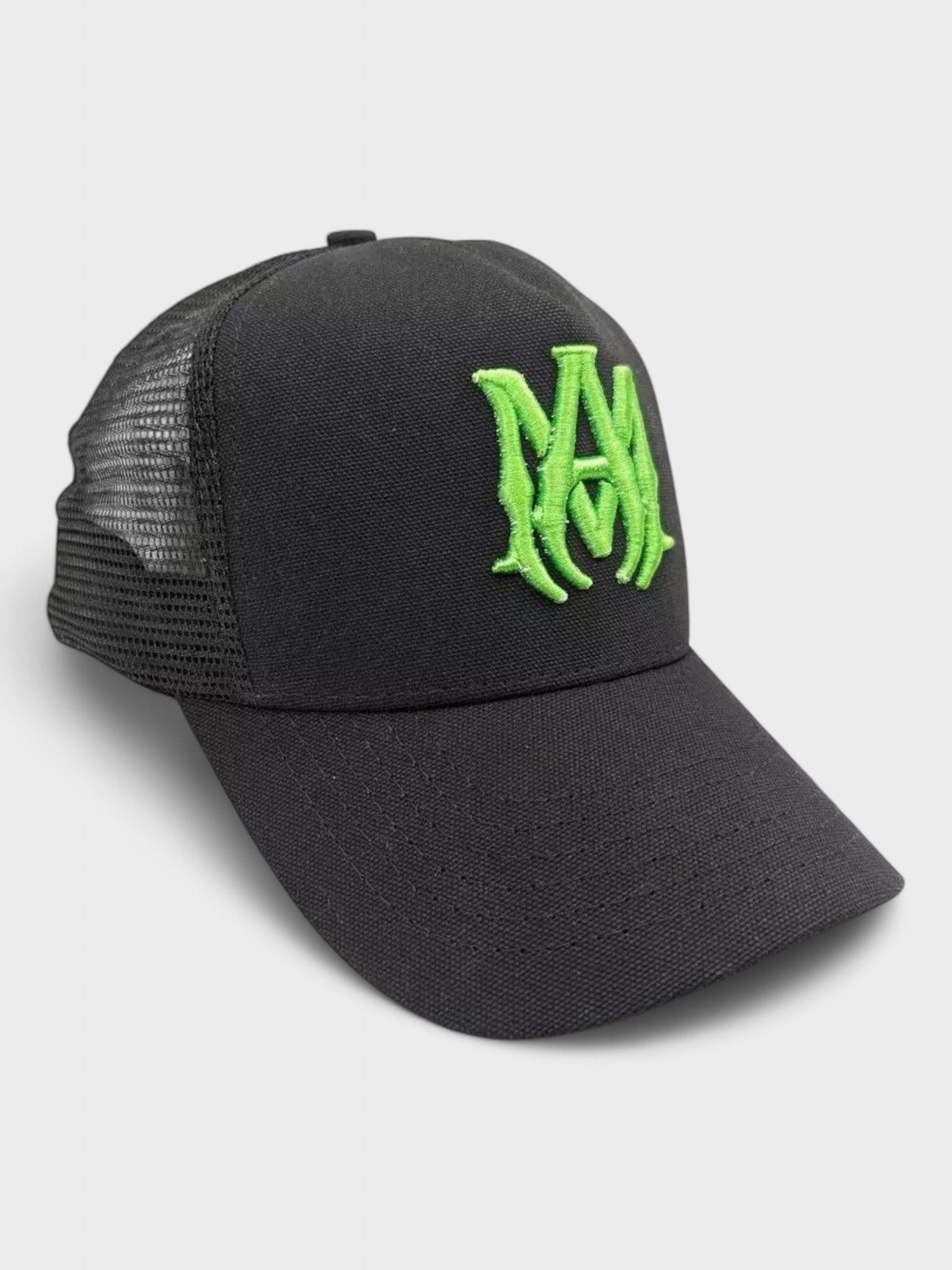 Amiri MA Logo Trucker Hat Black - Supplied FashionAmiri