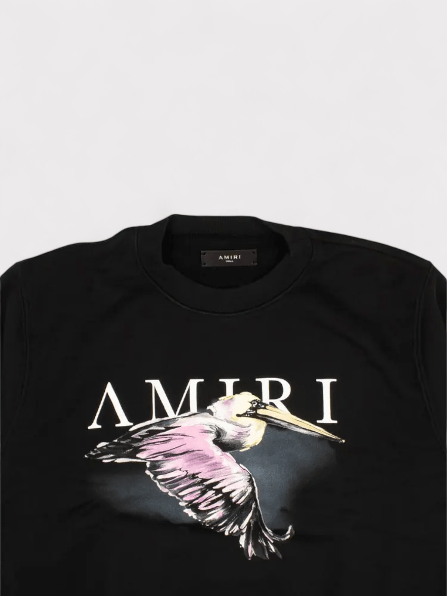 Amiri Pelican Watercolor Crewneck Sweatshirt Black - Supplied FashionSupplied Fashion