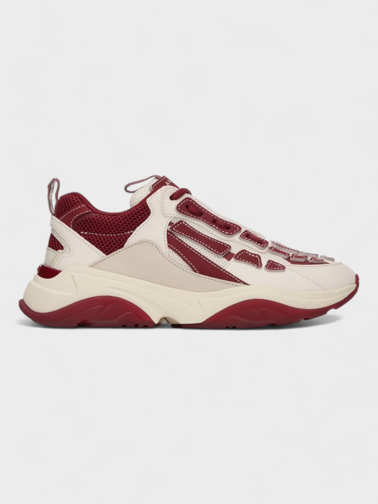 AMIRI Red & White Bone Runner Low - Top Sneakers - Supplied FashionAmiri