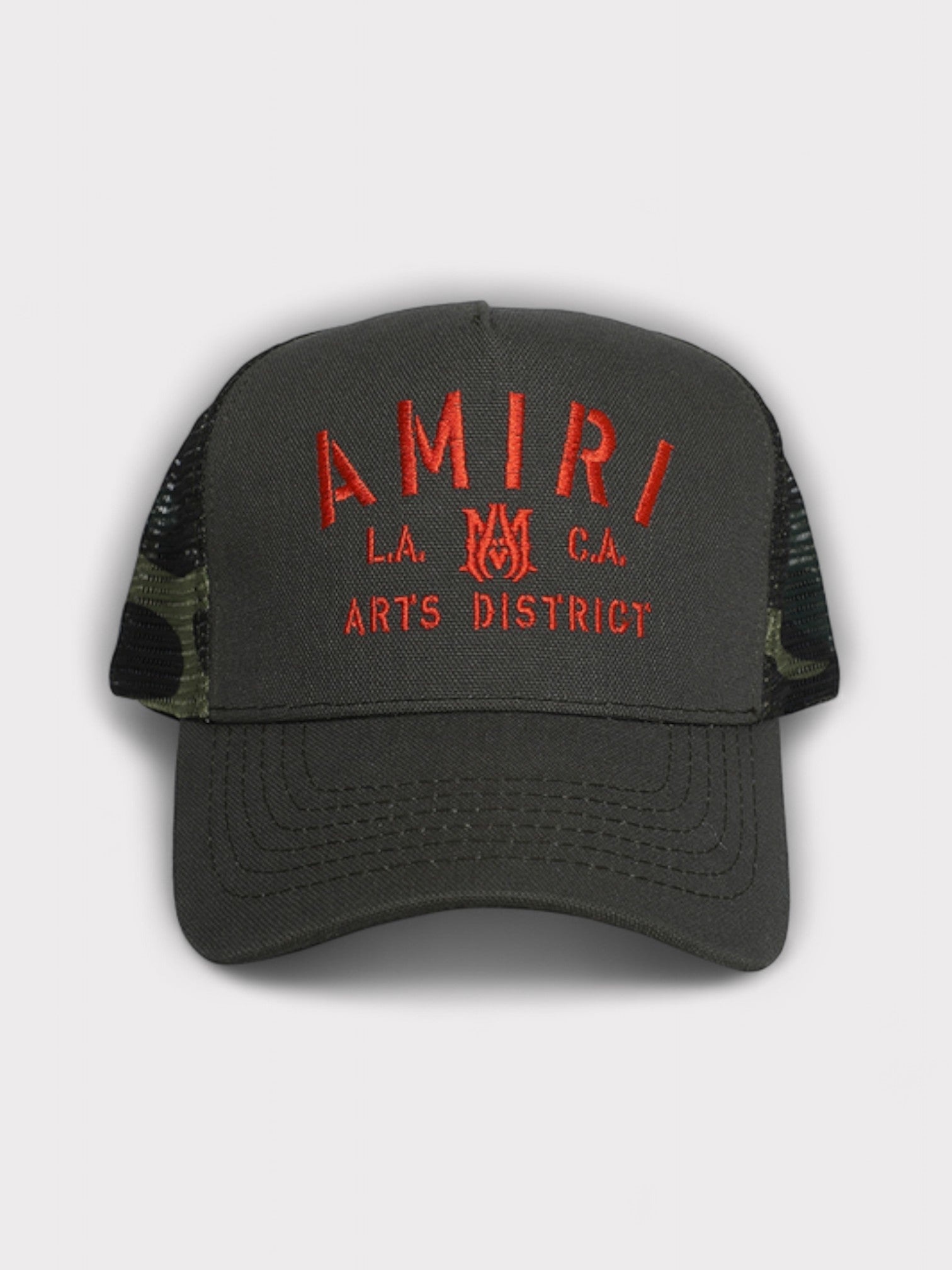 Amiri Stencil Trucker Hat Military Green - Supplied FashionAmiri