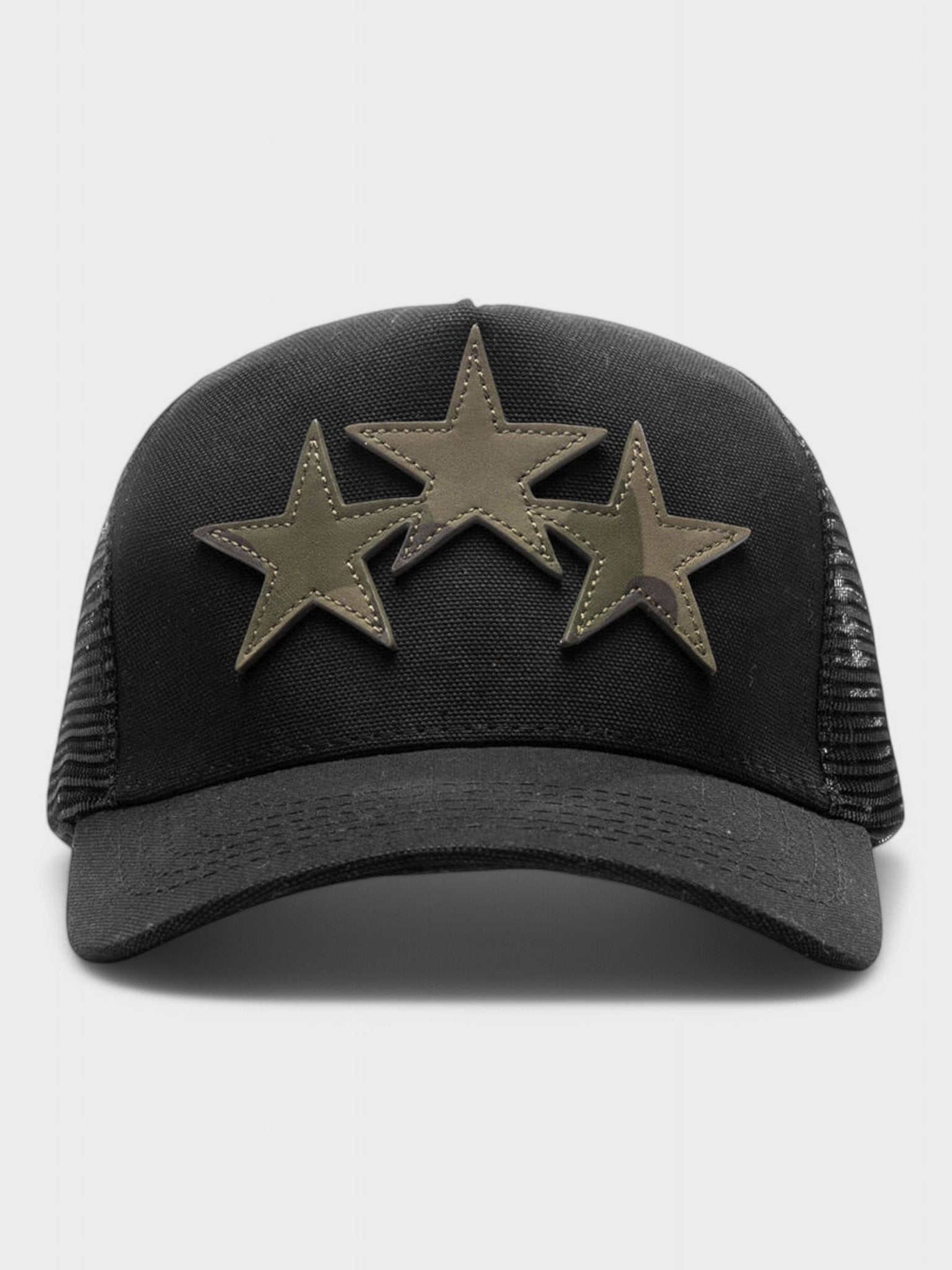 Amiri Three Star Trucker Hat Black/Camo - Supplied FashionAmiri