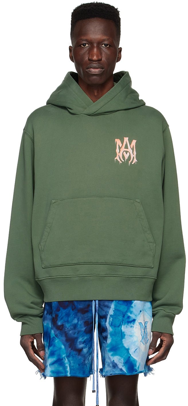 Amiri Watercolor Ma Hoodie Green/Peach - Supplied FashionAMIRI