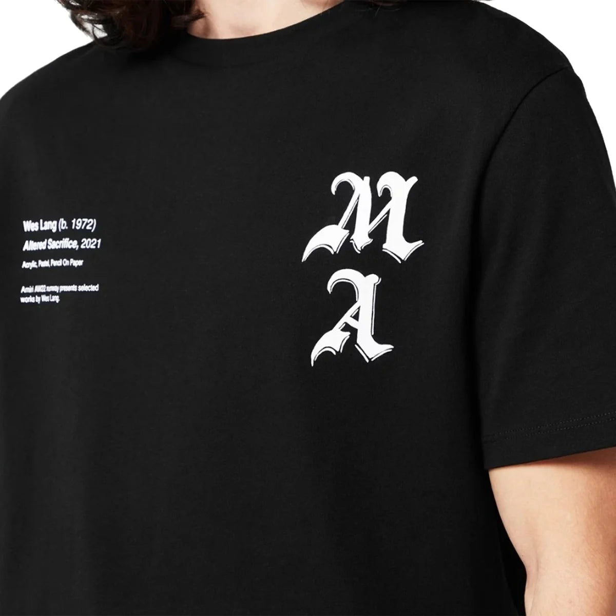 Amiri Wes Lang Checker Skull T Shirt Black