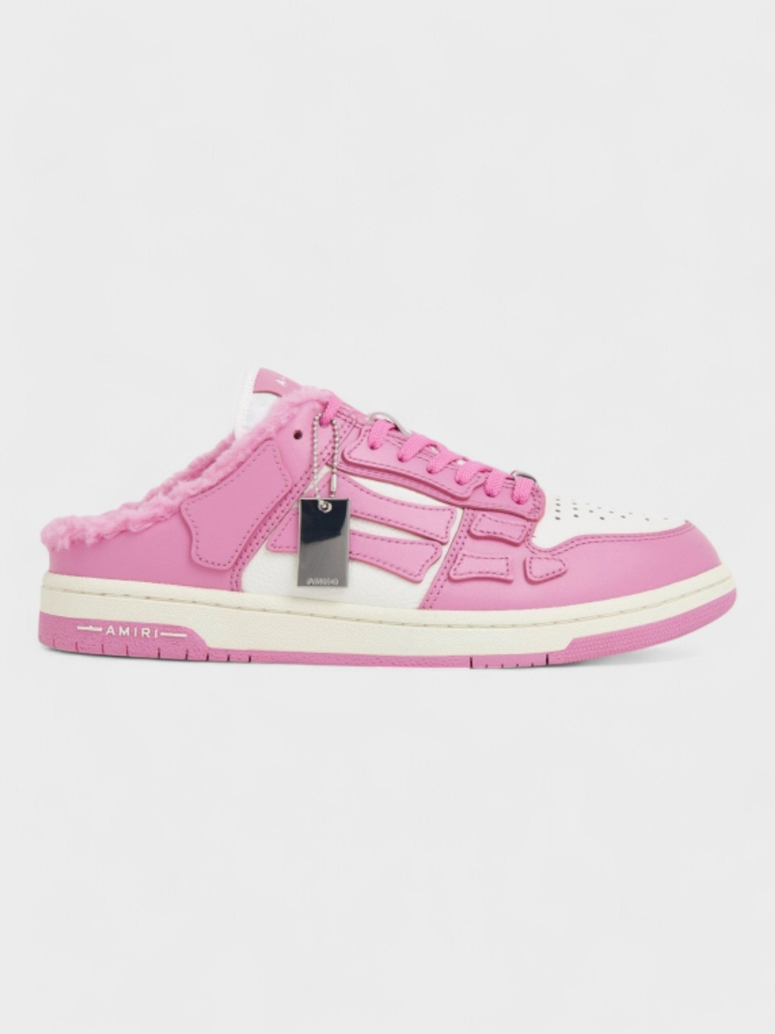 Amiri Wmns Skel Top Low Mule Shearling Pink - Supplied FashionAmiri