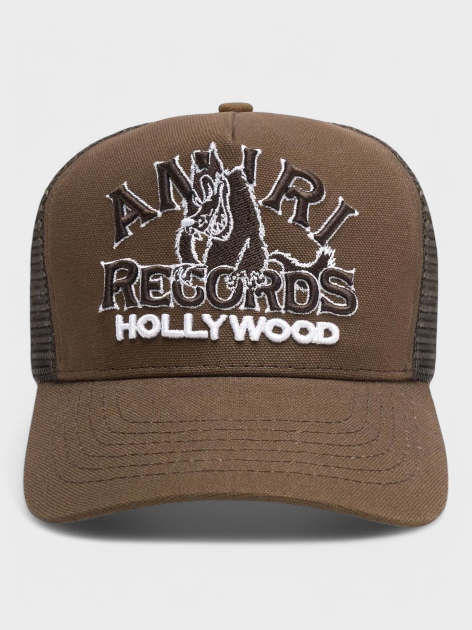 Amiri Wolf Logo Trucker Hat Acorn - Supplied FashionAmiri