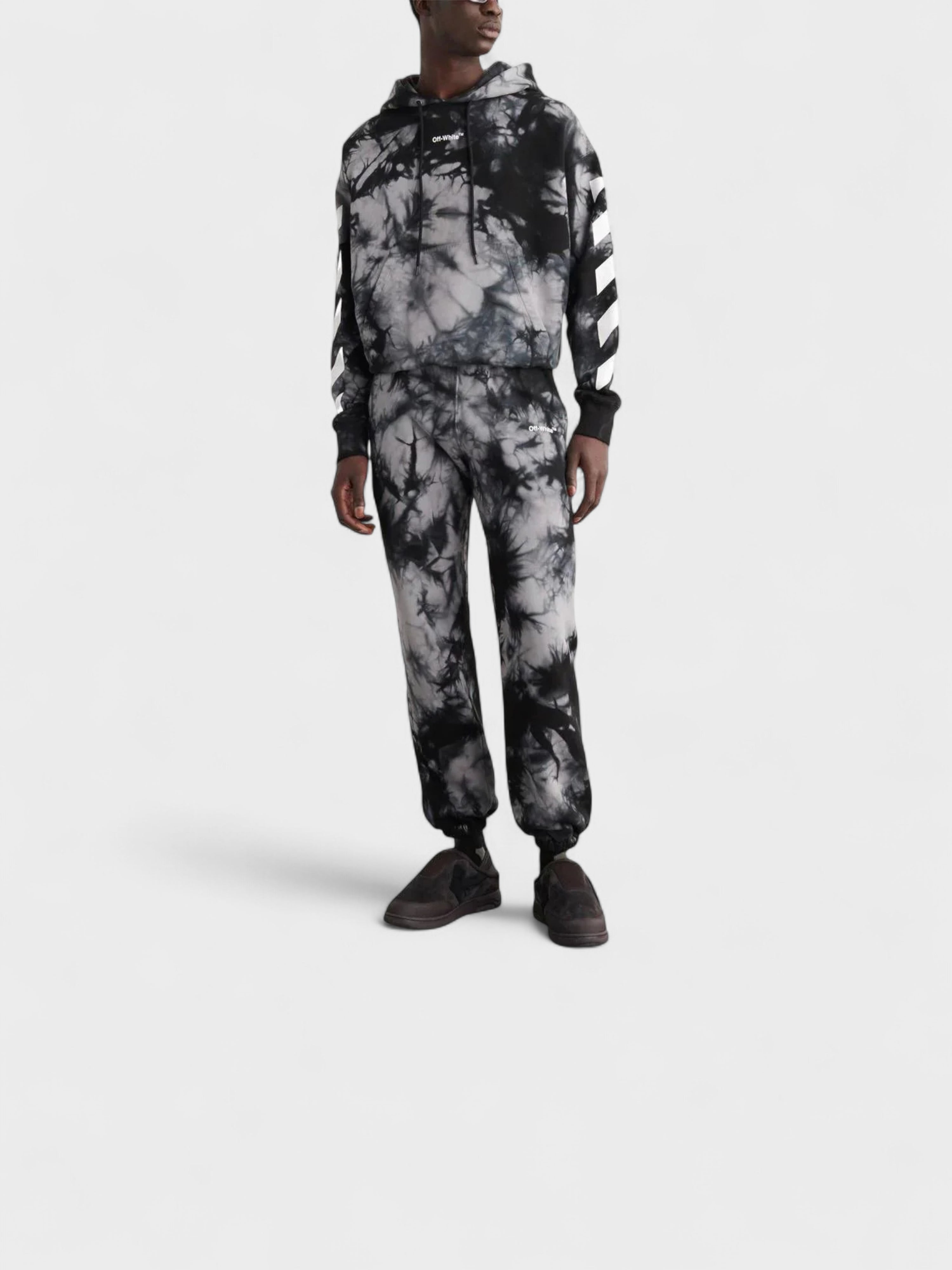 Off-White Diag Tie Dye Slim Sweatpant Warm Grey