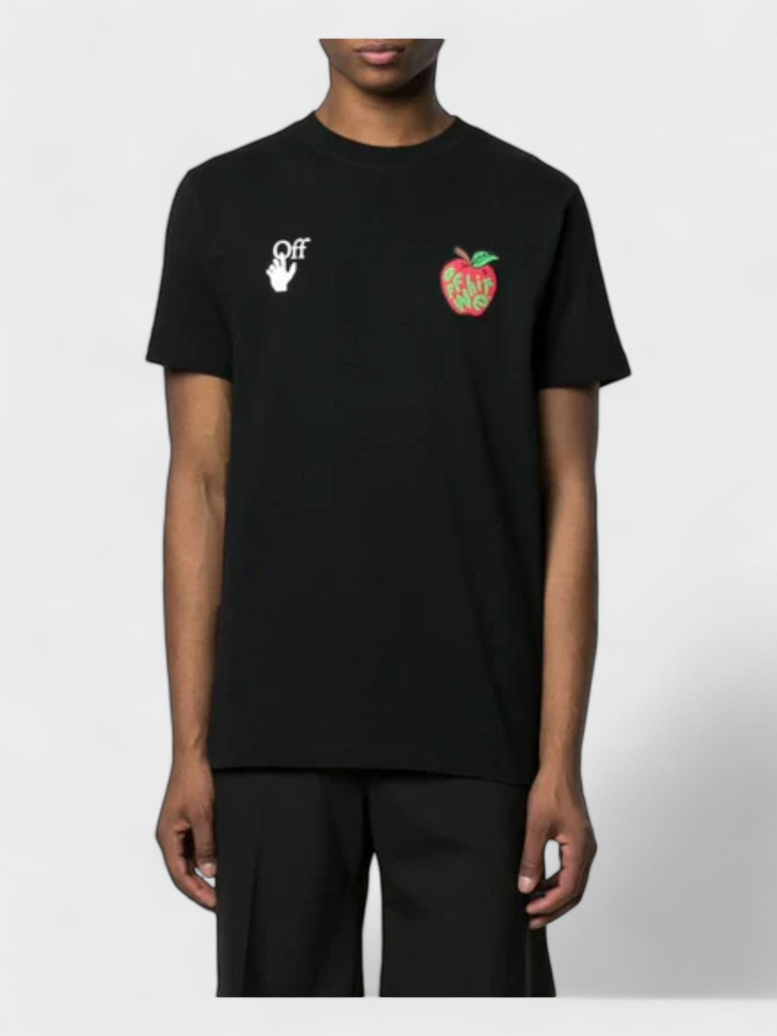 APPLE S/S SLIM TEE - Supplied FashionOff - White