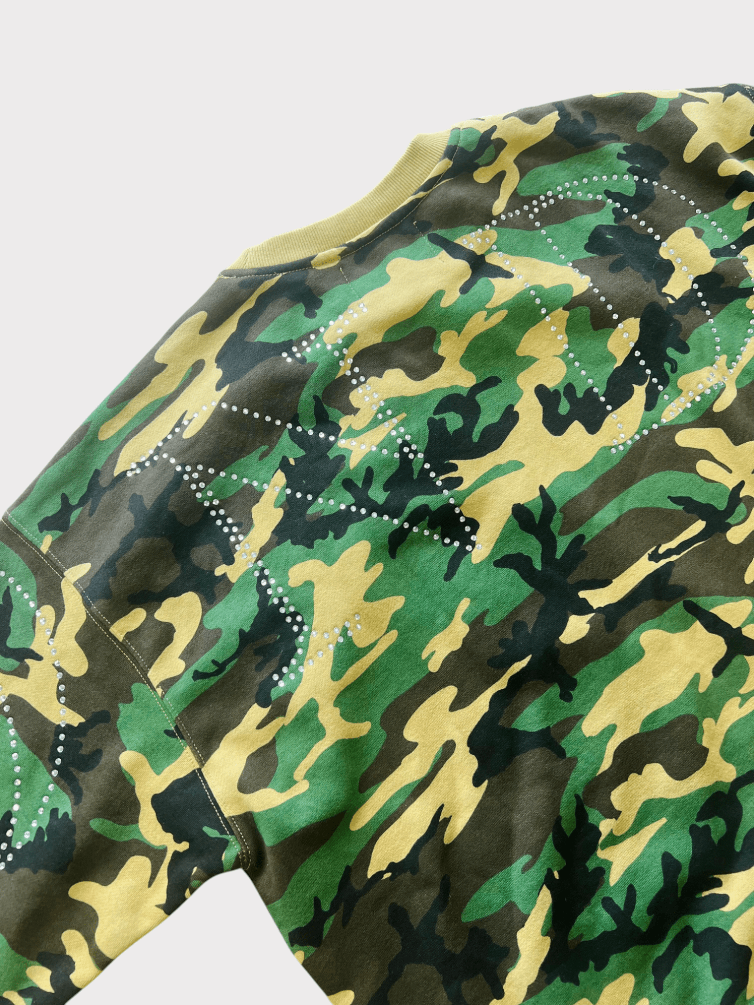 Awake NY Rhinestone Camo Sweatshirt Camo Green - Supplied FashionAwake