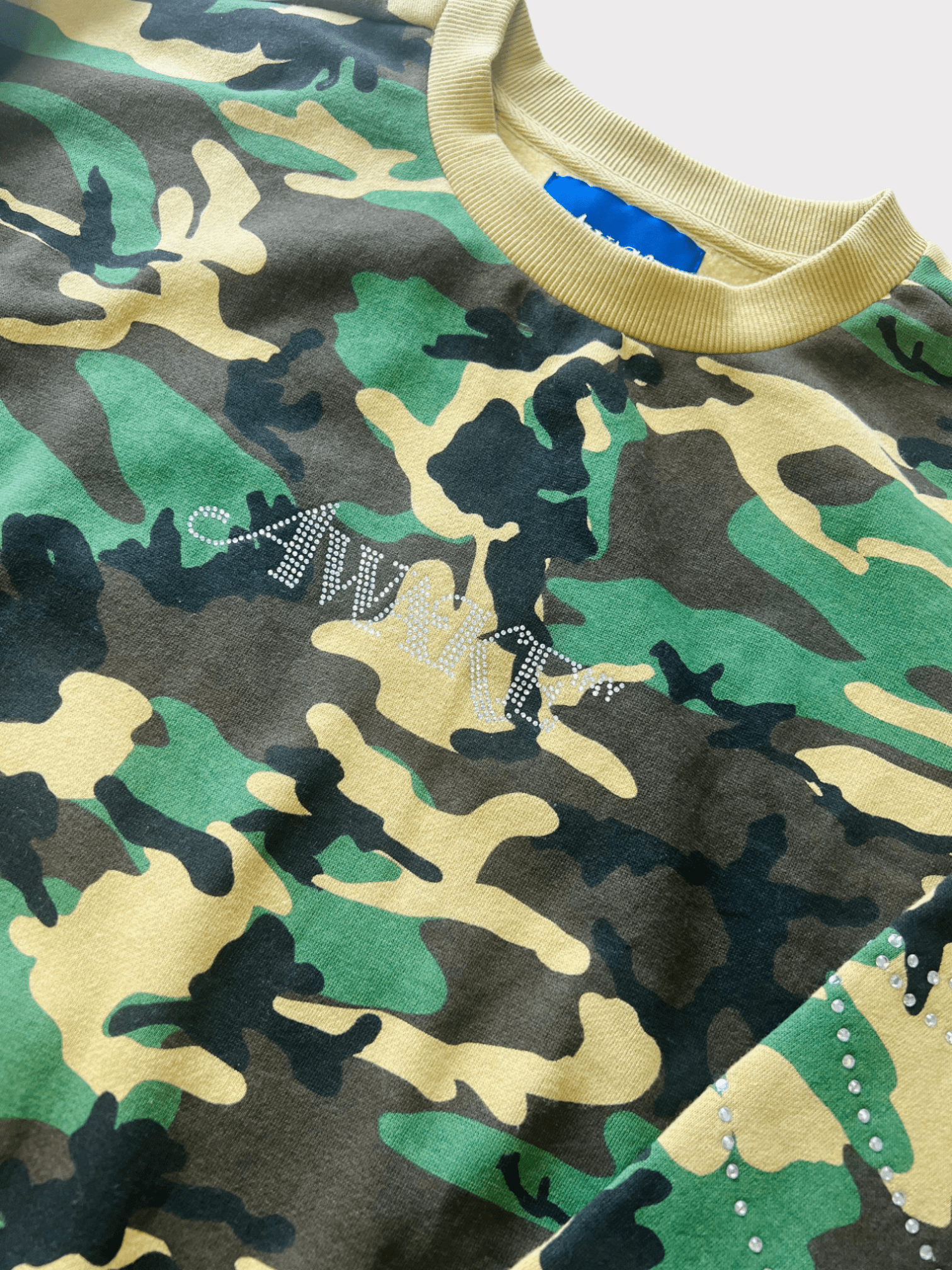 Awake NY Rhinestone Camo Sweatshirt Camo Green - Supplied FashionAwake