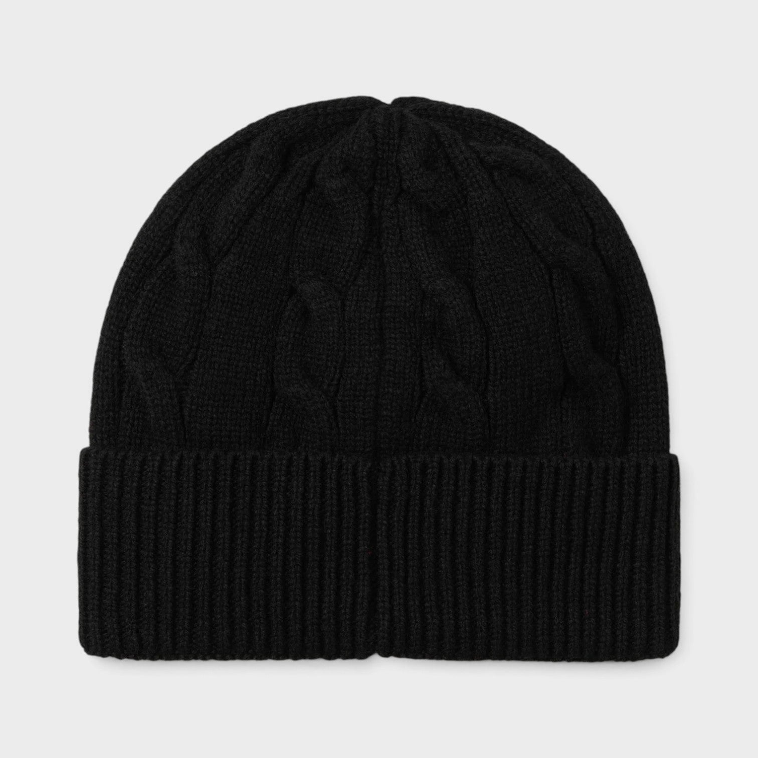 WIP Logo Signature Cable Knitted Beanie Dark Navy