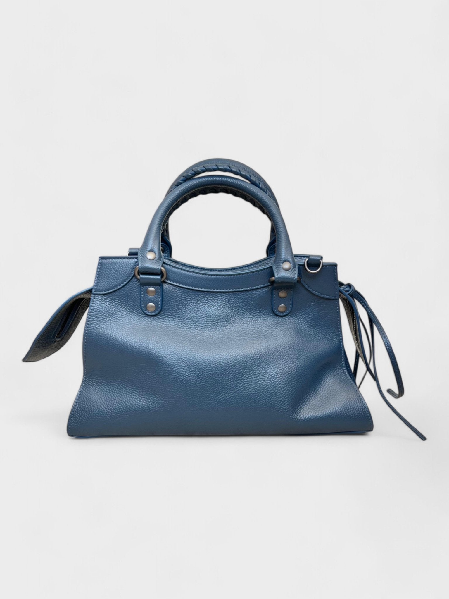 Balenciaga Neo Classic Leather Handbag Navy - Supplied FashionBalenciaga