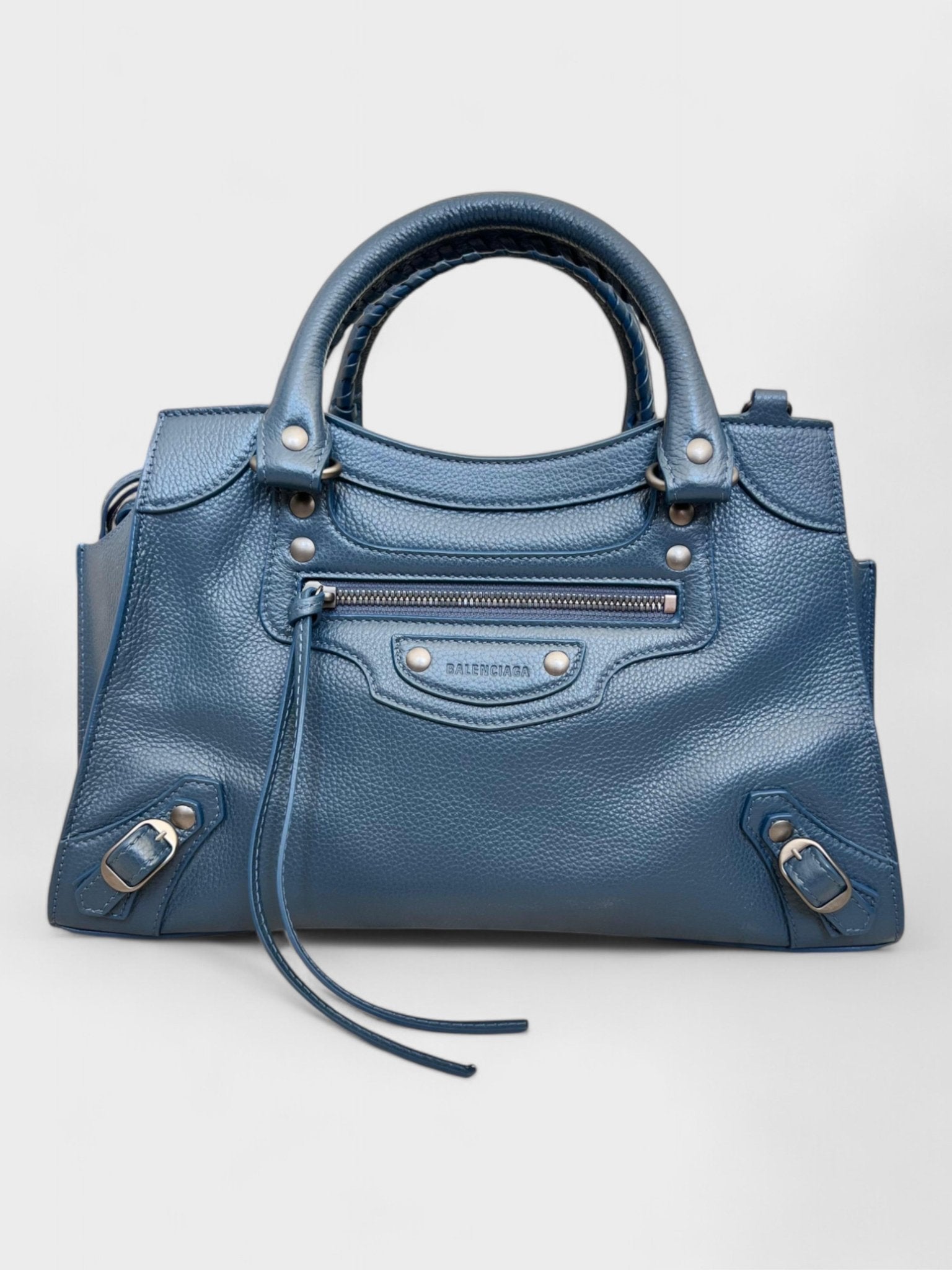 Balenciaga Neo Classic Leather Handbag Navy - Supplied FashionBalenciaga