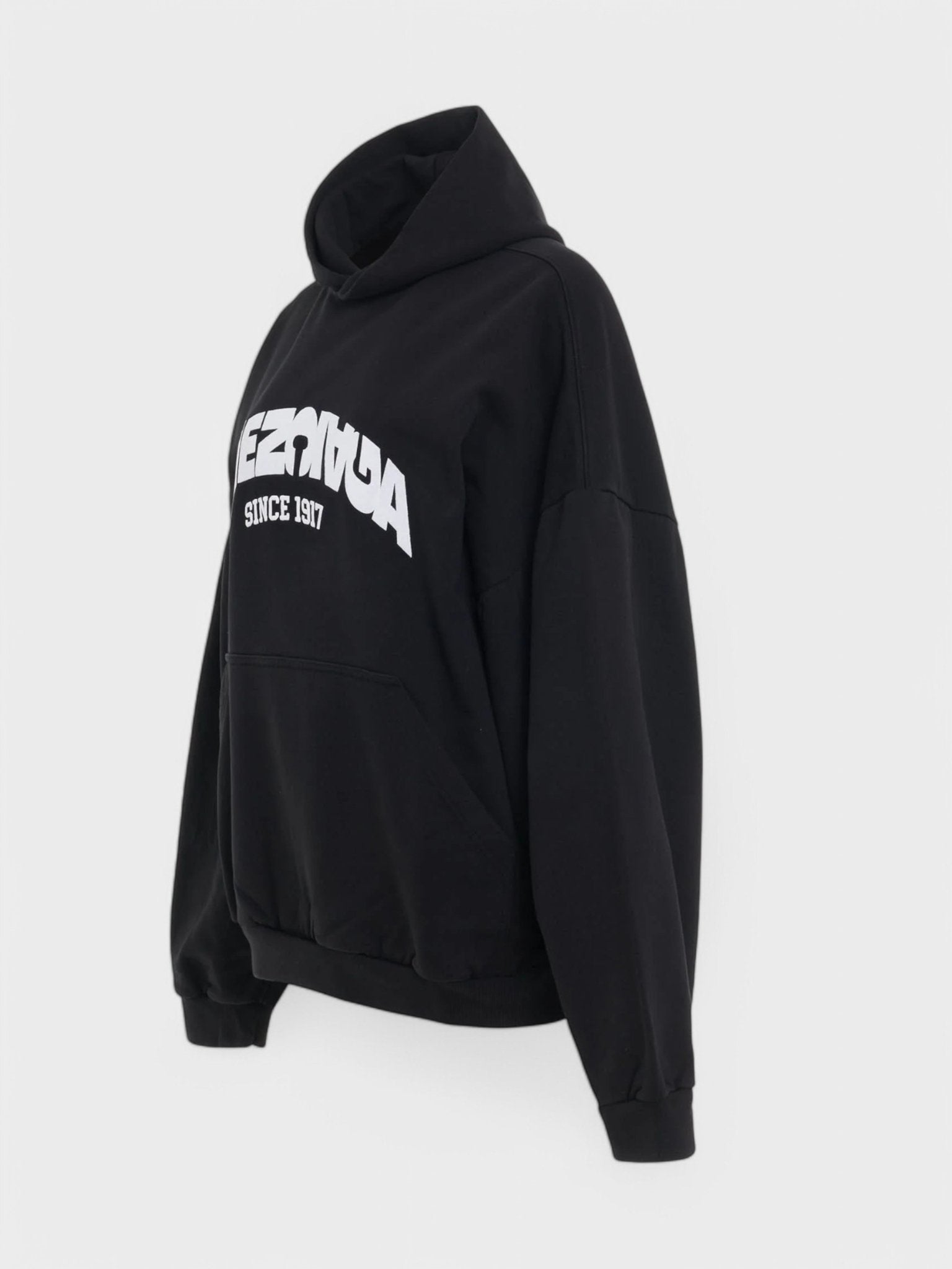 Balenciaga Round Flipped Logo Oversized Hoodie Black - Supplied FashionBalenciaga