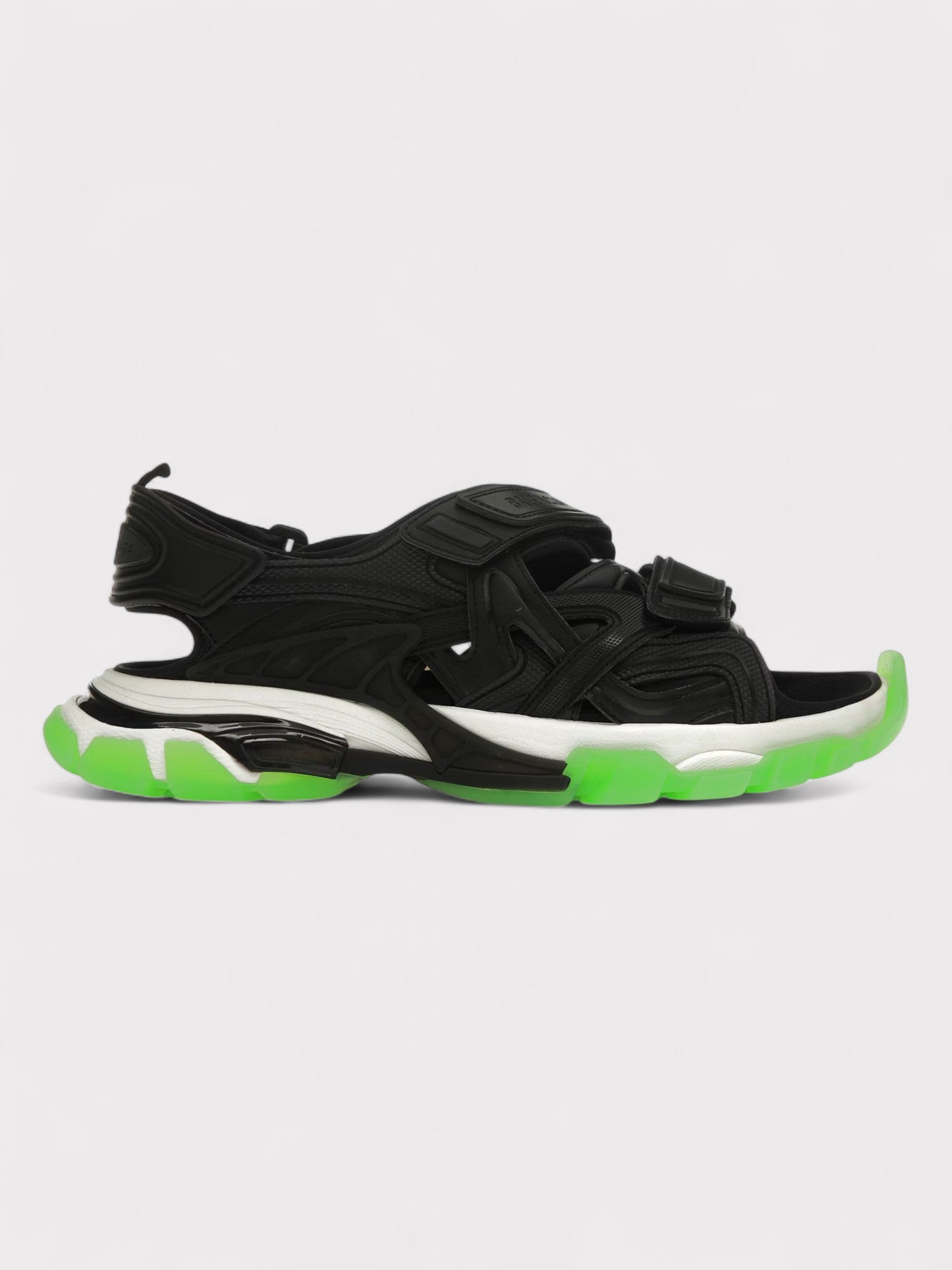 Balenciaga Track Sandals Clearsole Black Green - Supplied FashionBalenciaga