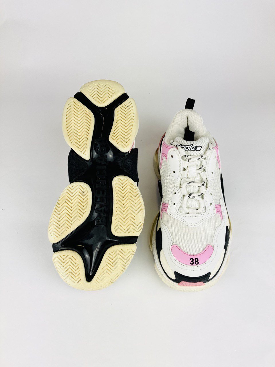 Balenciaga Triple S Pink White UK4 - Supplied LuxuryBalenciaga