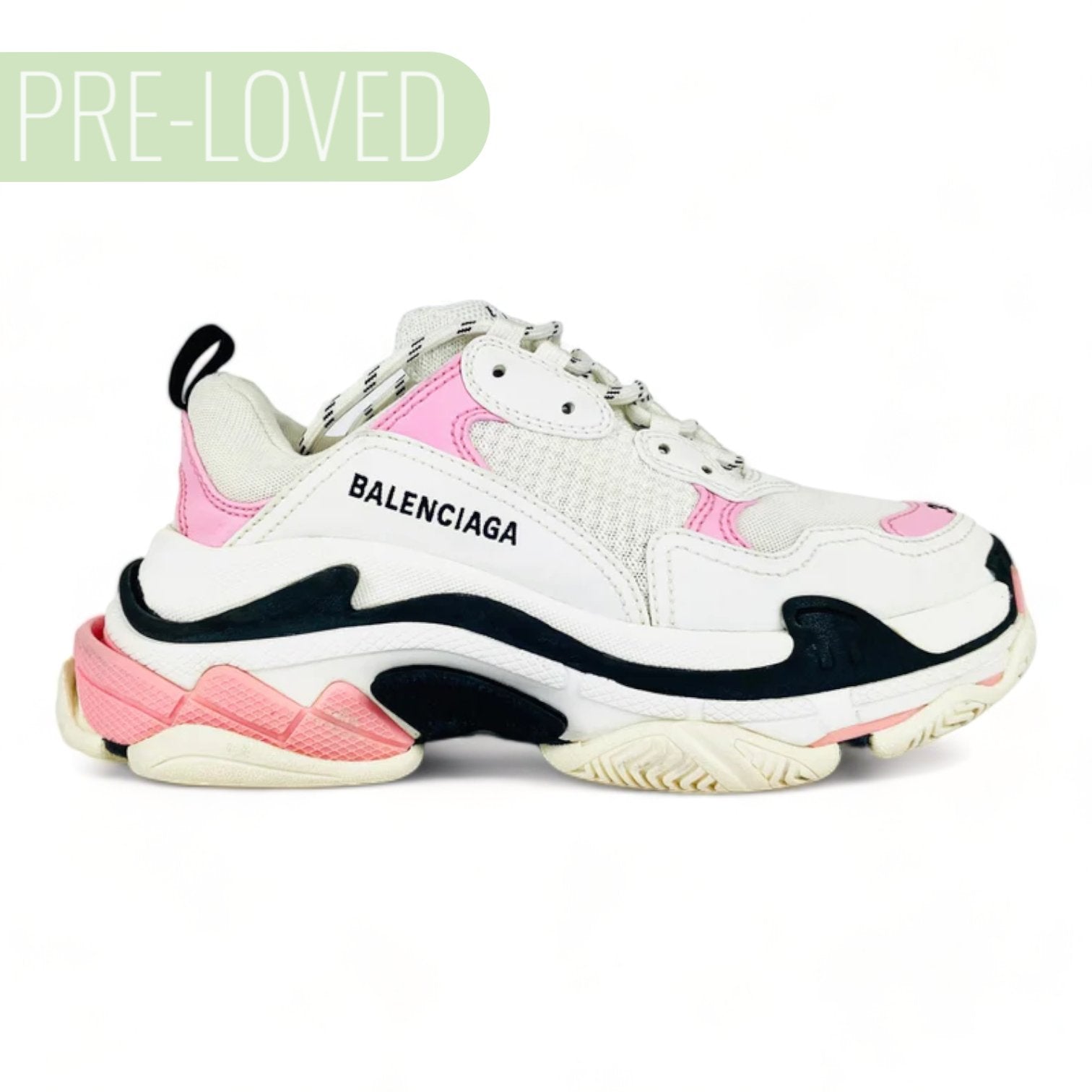 Balenciaga Triple S Pink White UK4 - Supplied LuxuryBalenciaga