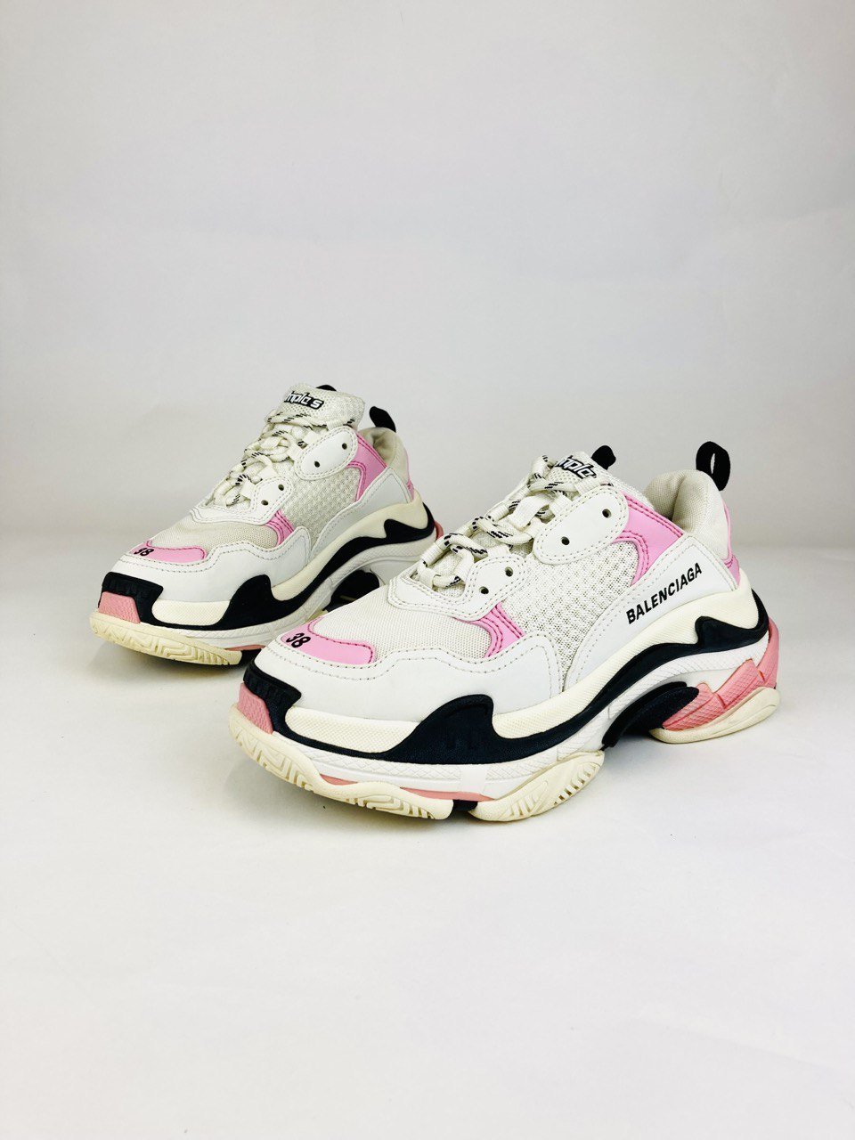 Balenciaga Triple S Pink White UK4 - Supplied LuxuryBalenciaga