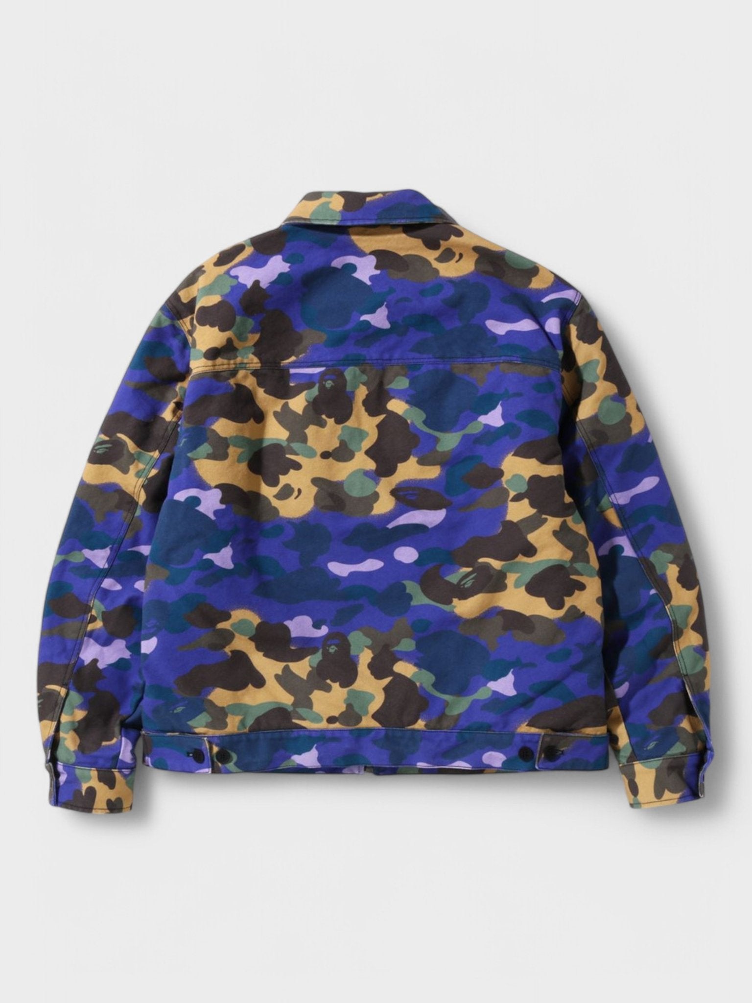 Bape X Heron Preston Mix 1St Camo Duck Trucker Jacket Purple - Supplied FashionBAPE