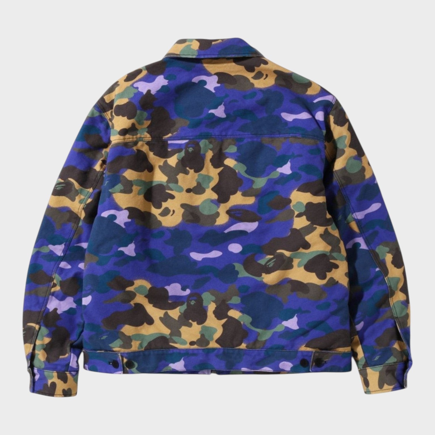 Bape X Heron Preston Mix 1St Camo Duck Trucker Jacket Purple - Supplied FashionBAPE