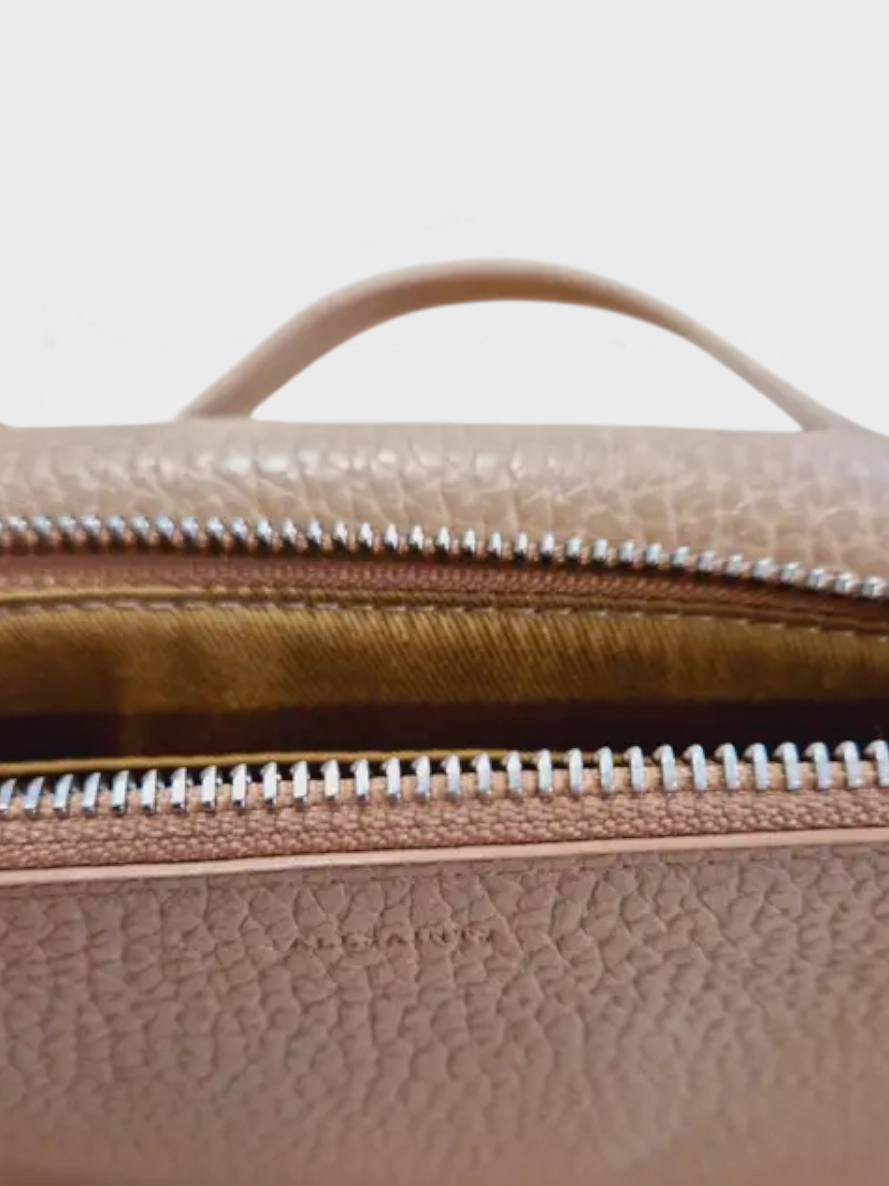 All Saints Small Leather Crossbody Bag Beige