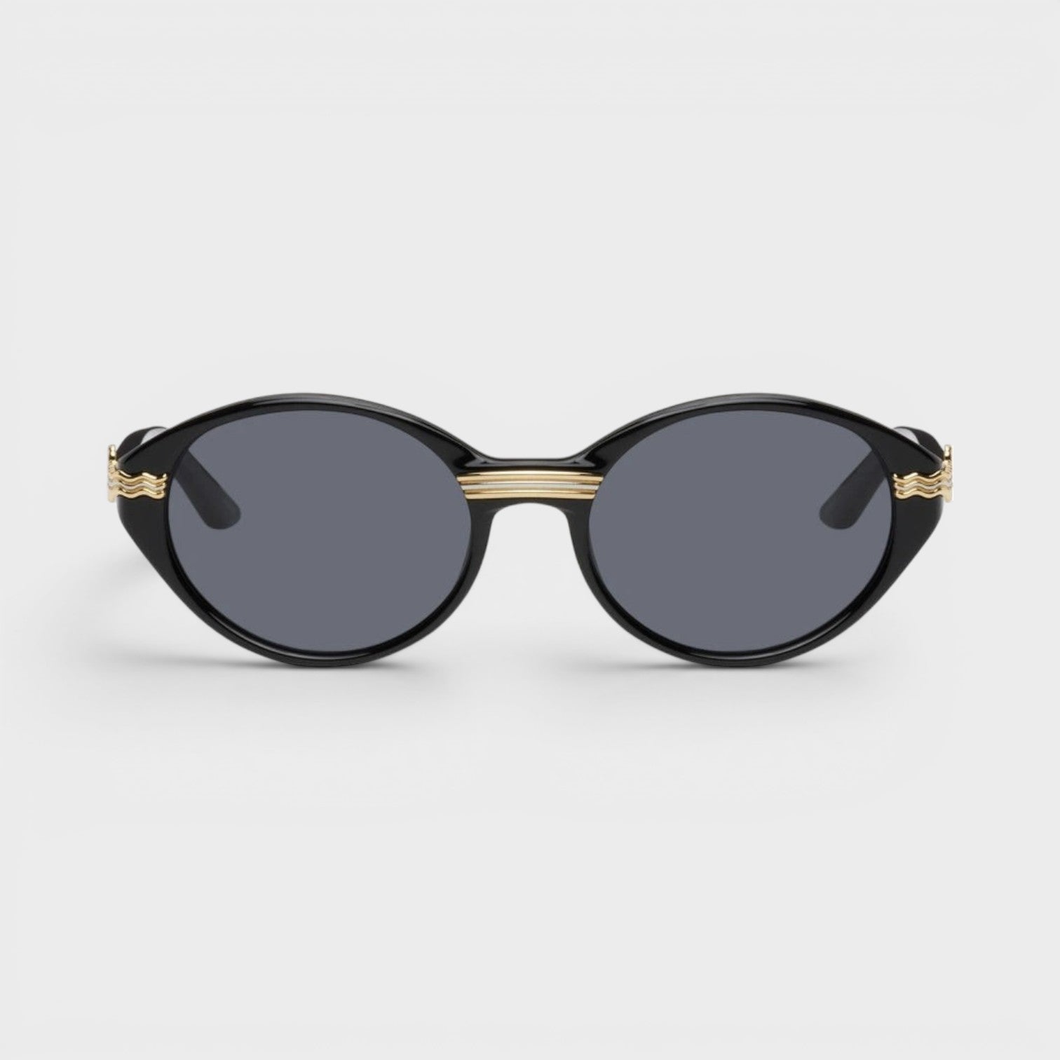 Acetate Cannes Sunglasses Black Gold