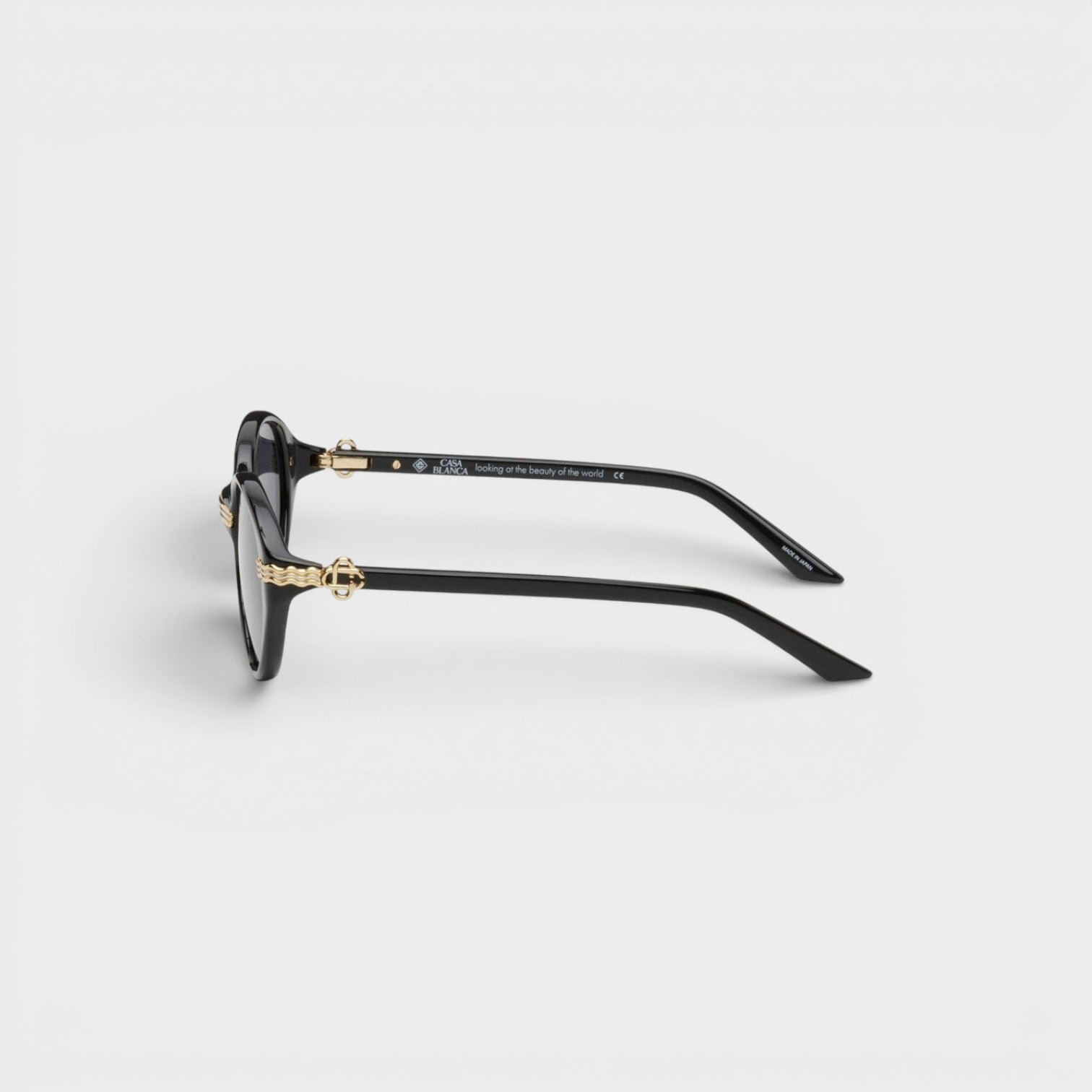 Acetate Cannes Sunglasses Black Gold