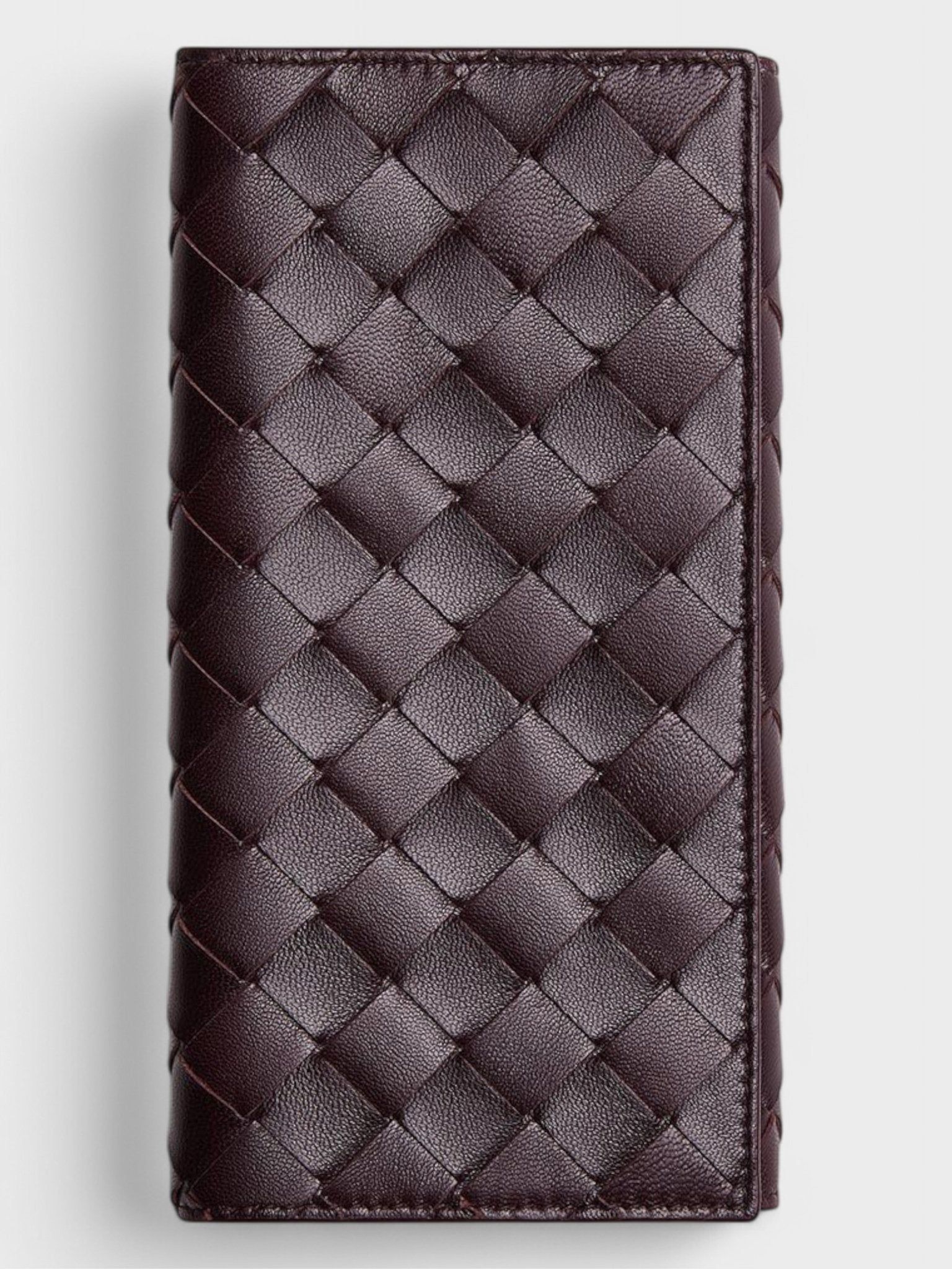 Bottega Veneta Intrecciato Bi - Fold Wallet Grape - Supplied FashionBottega Veneta